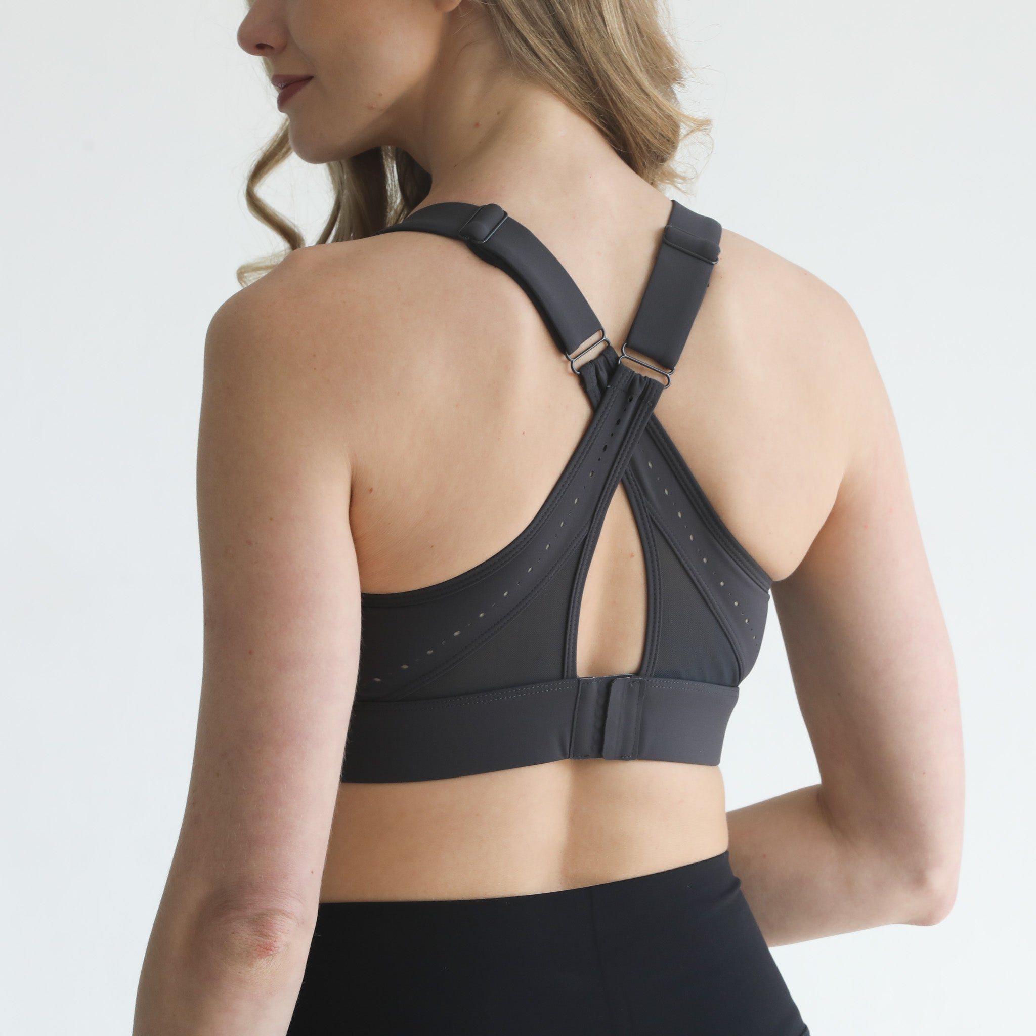 Venice 5 Ultimate Support Full Coverage Nursing & Pumping Sports Bra (steel Slate)