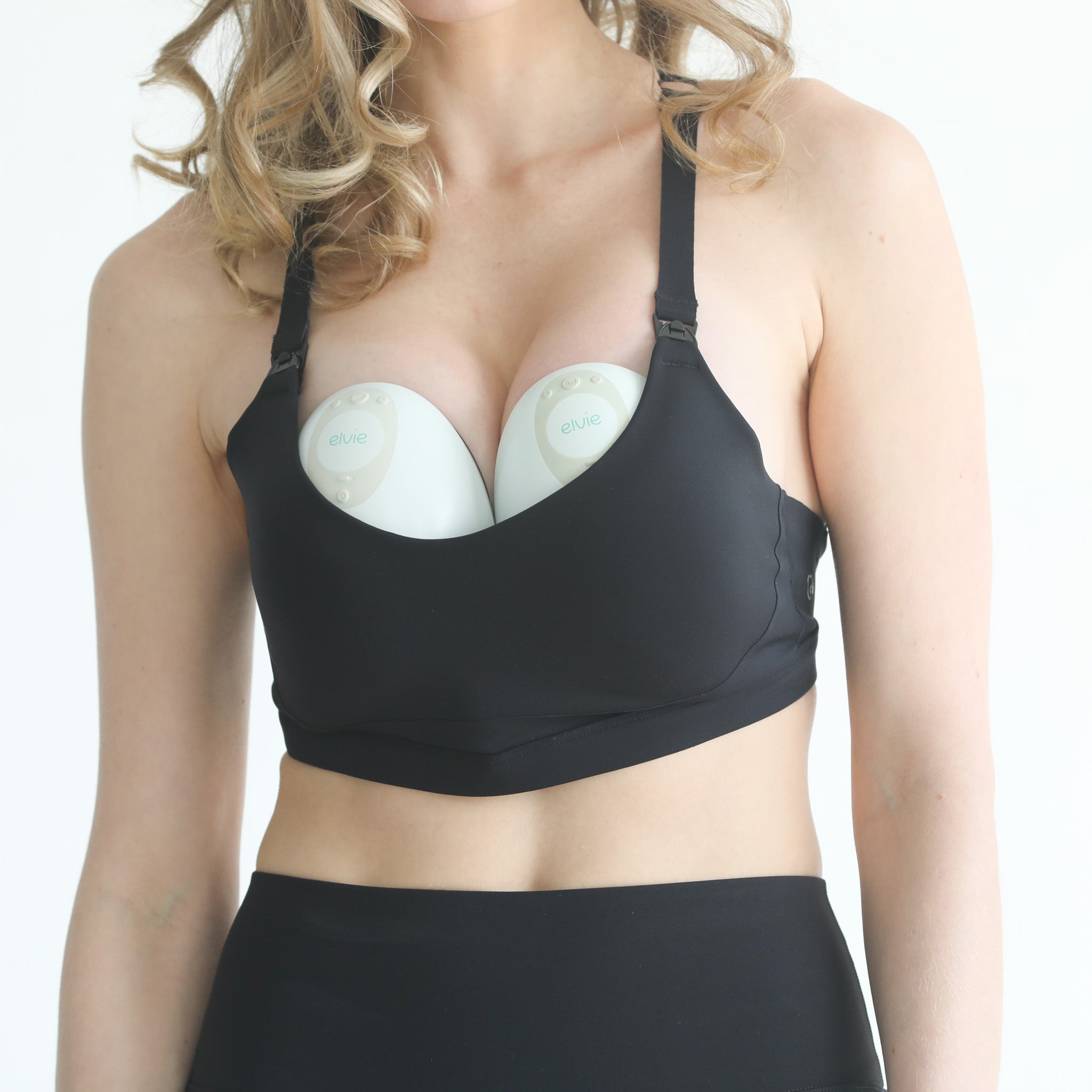 Empower High Support Molded Cup Nursing & Pumping Sports Bra (noir)