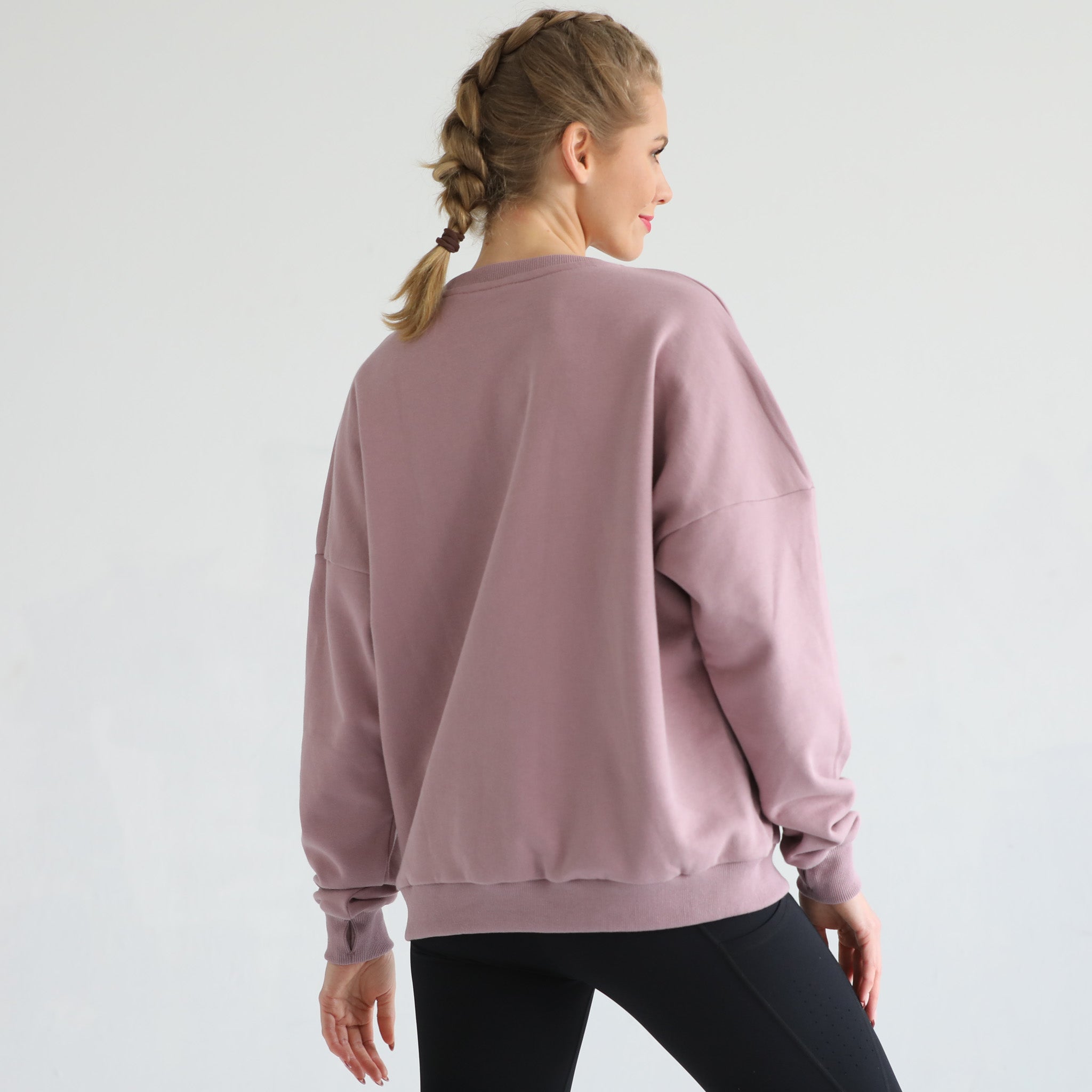 Isabella Oversized Nursing & Pregnancy Sweatshirt (lavender Smoke)