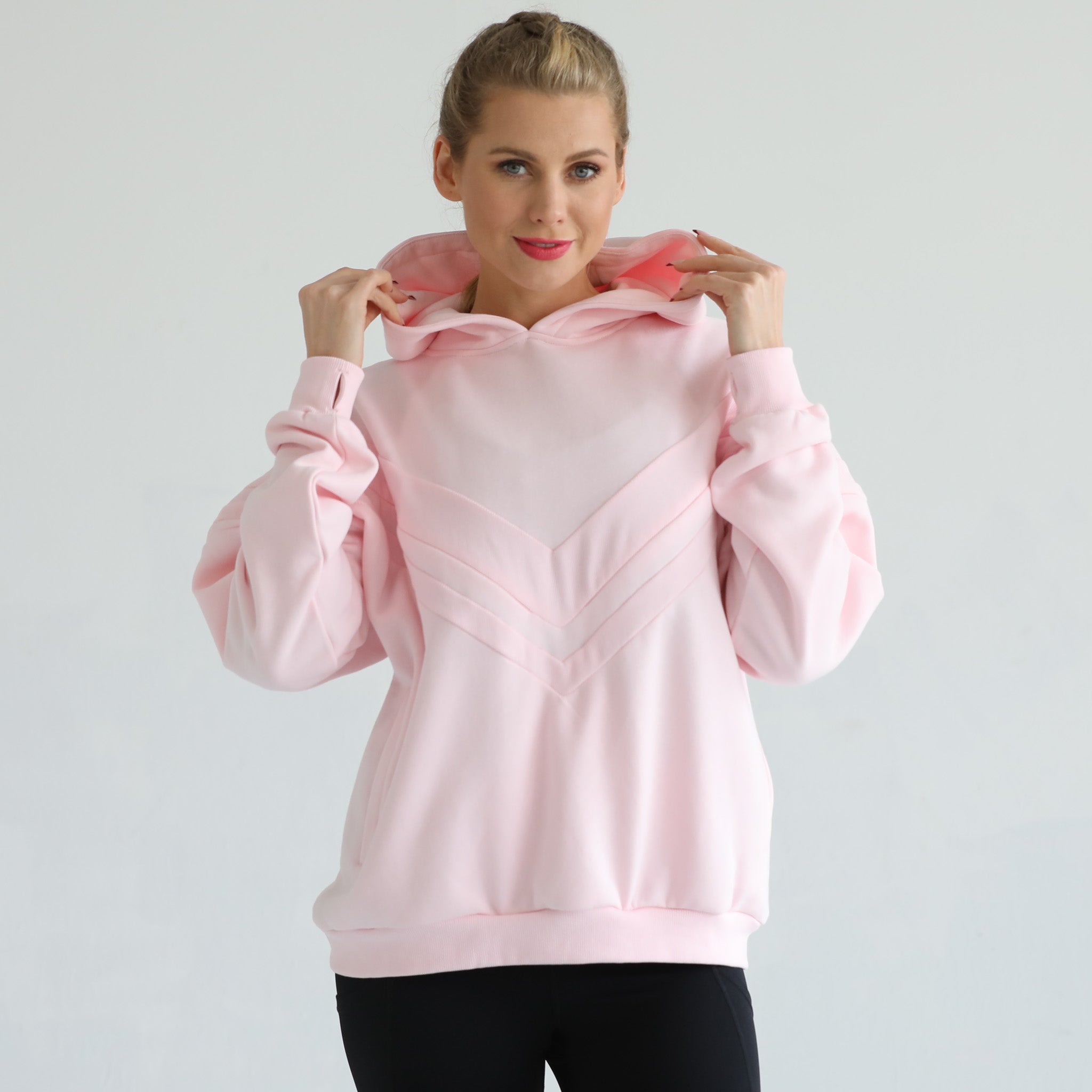 Isabella Ultra Soft Oversized Nursing & Pregnancy Hoodie (pedal Blush)