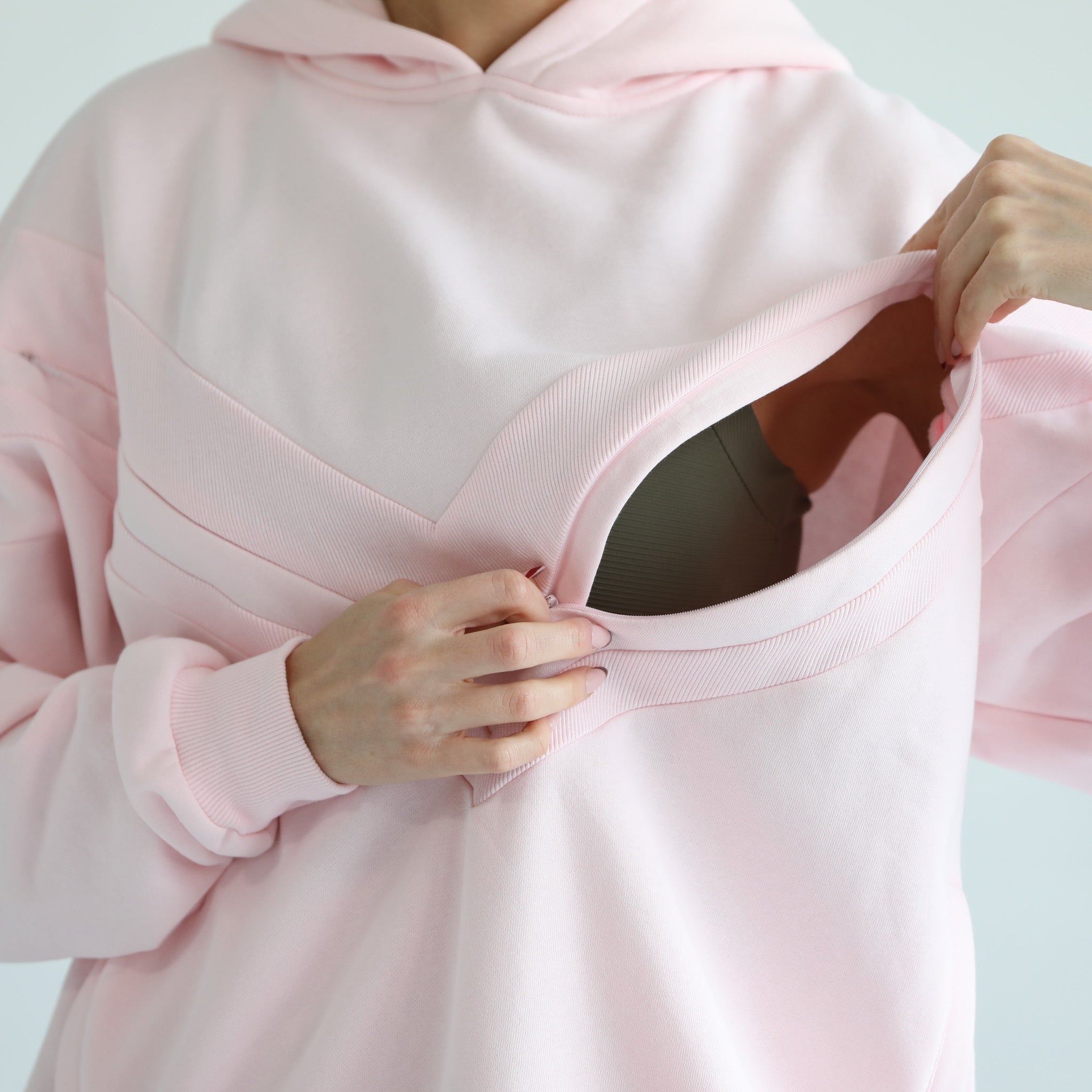 Isabella Ultra Soft Oversized Nursing & Pregnancy Hoodie (pedal Blush)