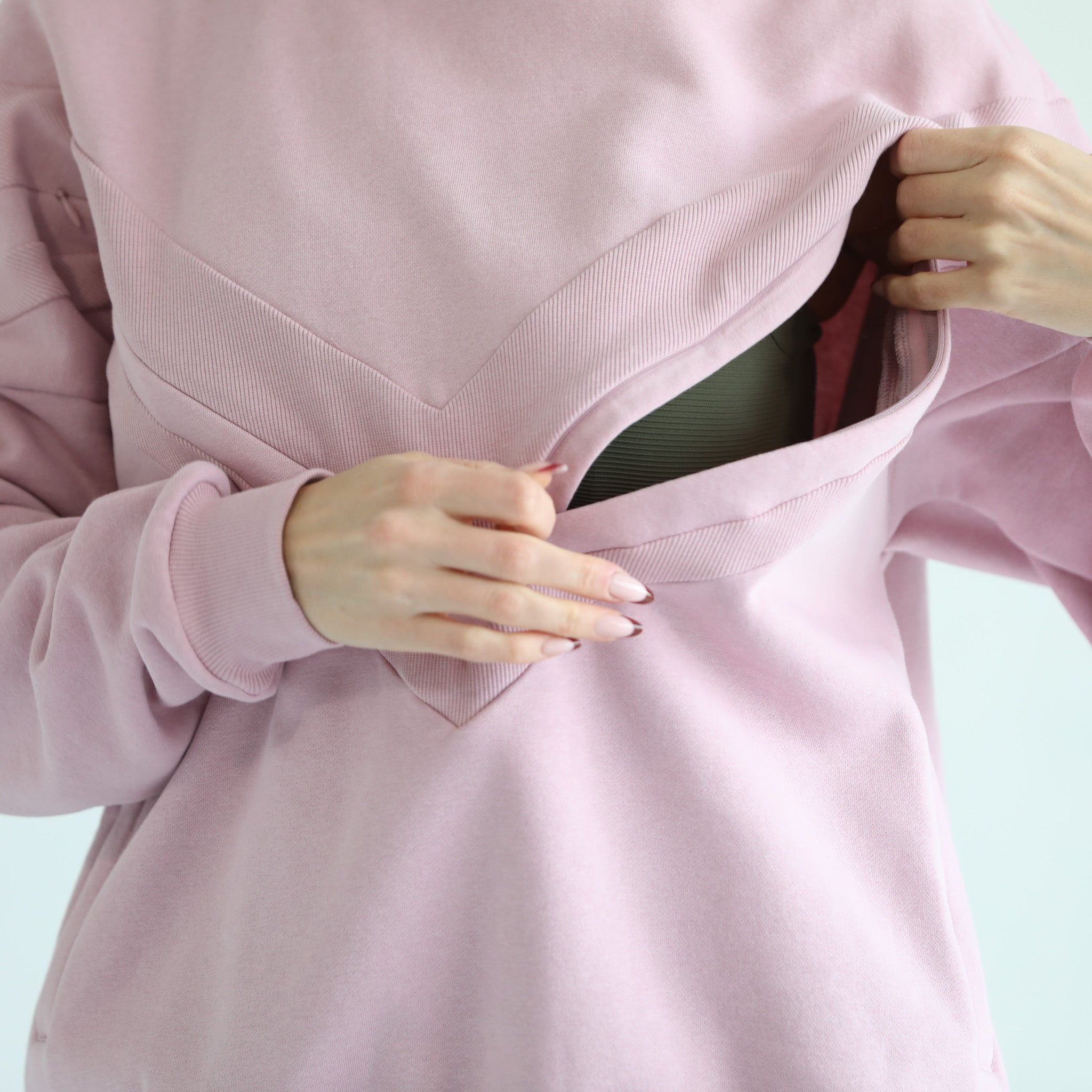 Isabella Ultra Soft Oversized Nursing & Pregnancy Hoodie (lavender Smoke)