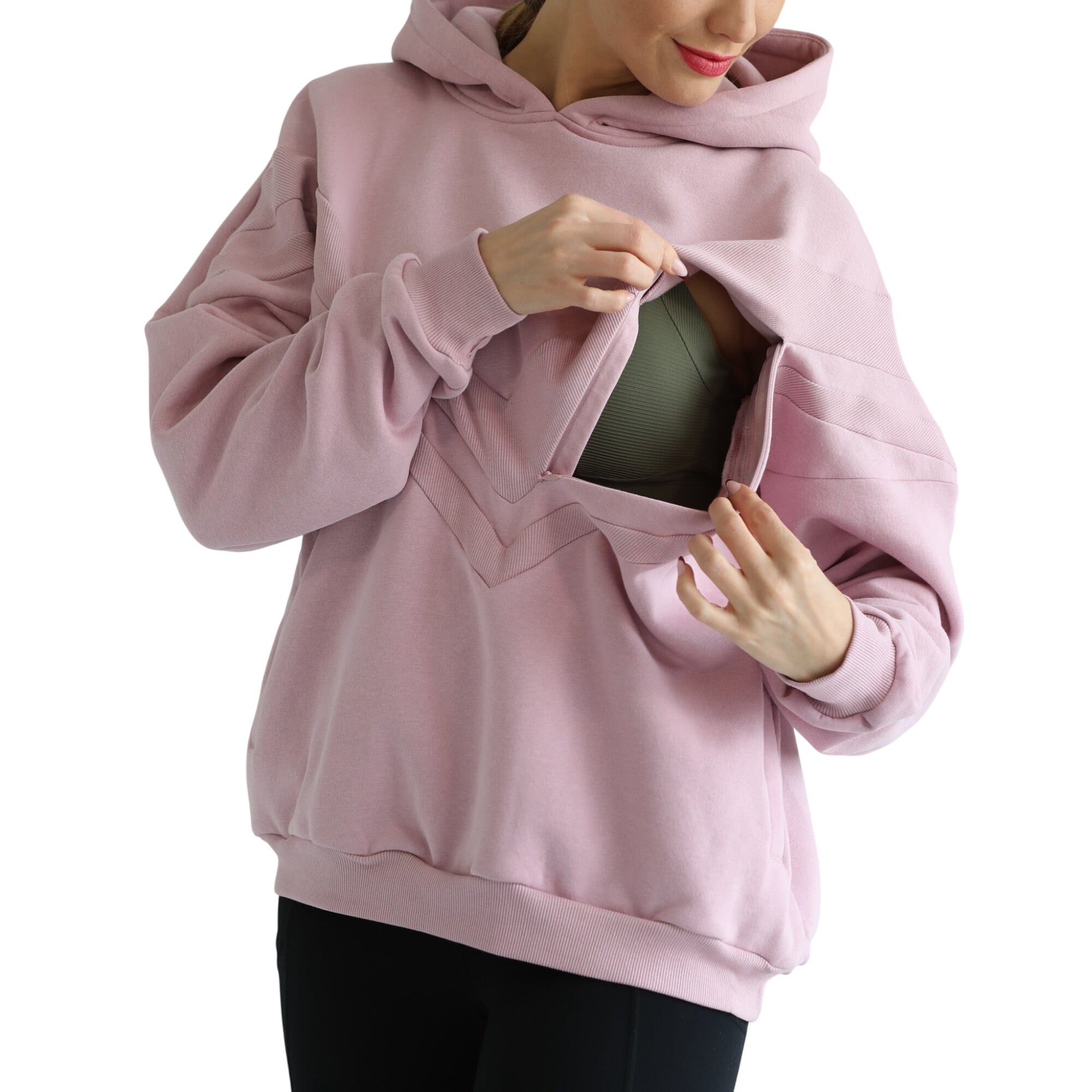 Isabella Ultra Soft Oversized Nursing & Pregnancy Hoodie (lavender Smoke)
