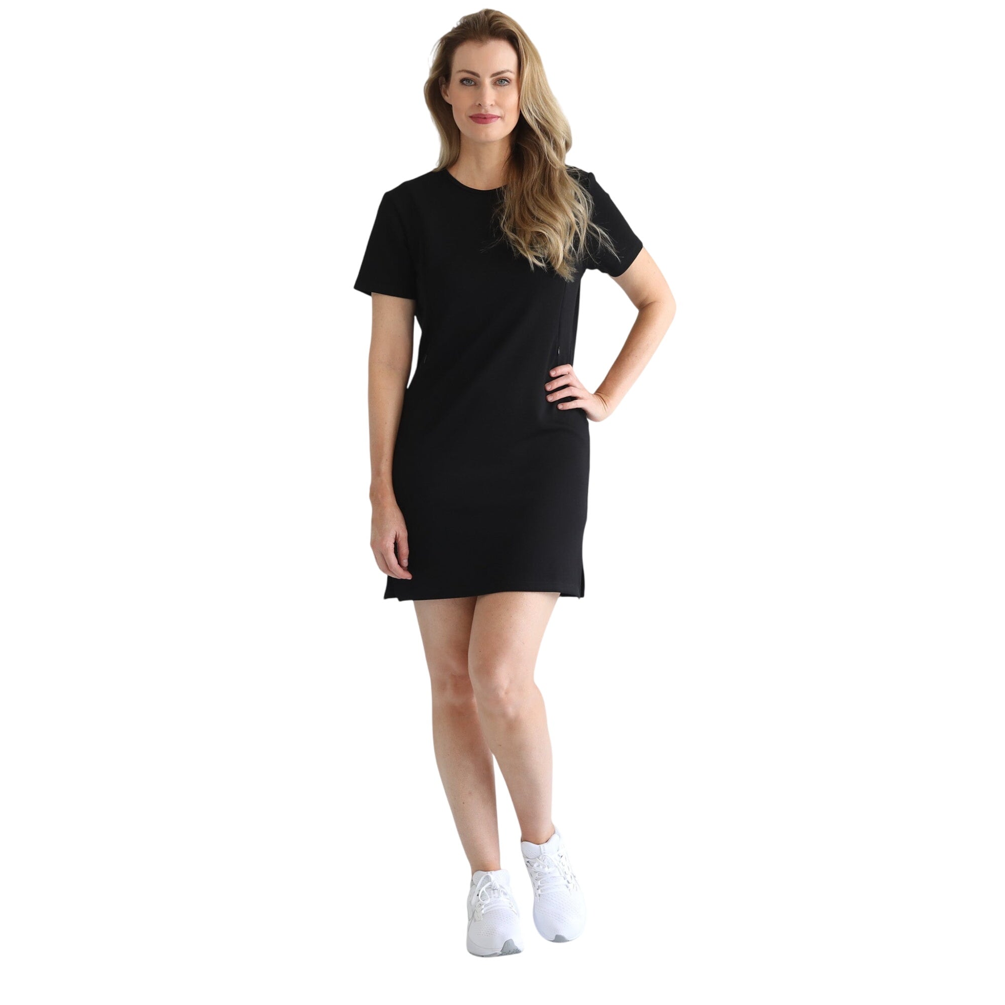 Isla Nursing T-shirt Dress (noir)