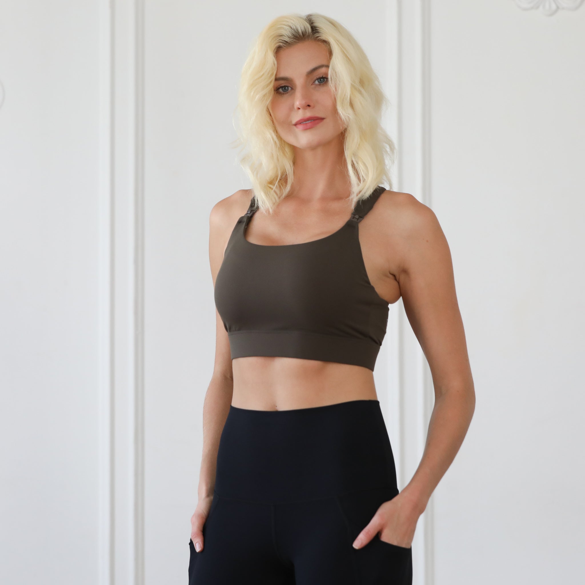 Venice 3 Ultimate Support Full Coverage Nursing & Pumping Sports Bra (dark Cactus)