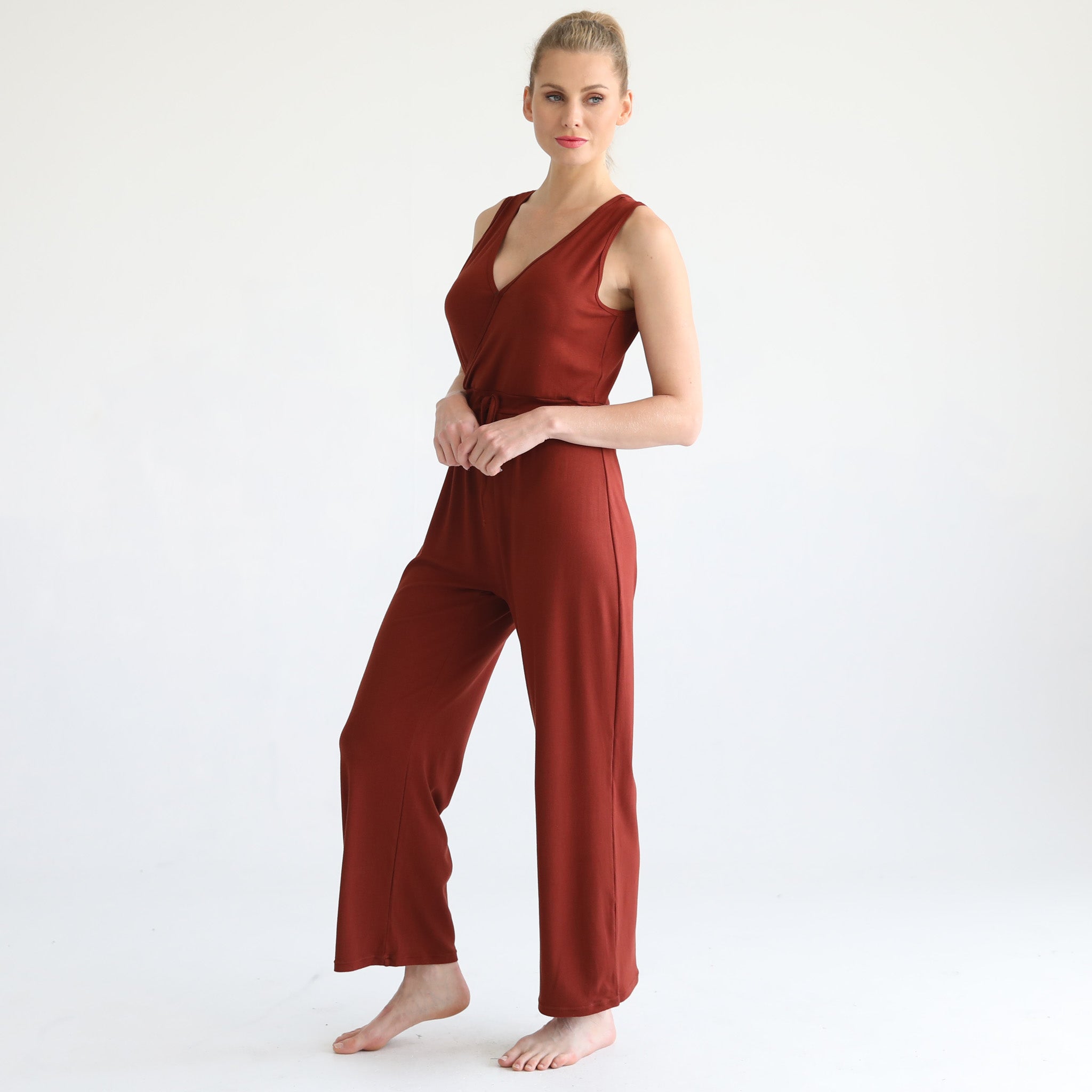 Juliette Nursing Friendly Jumpsuit (rust)