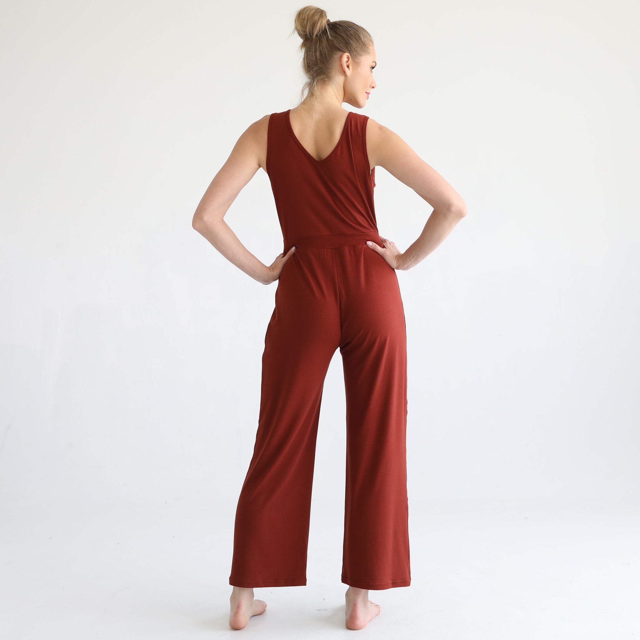 Juliette Nursing Friendly Jumpsuit (rust)