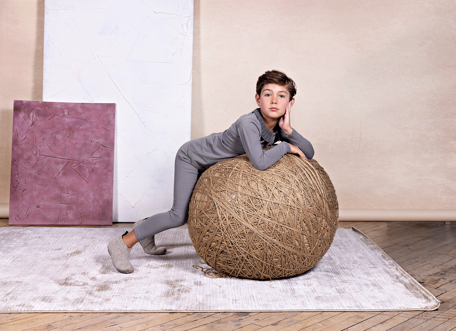 Knit Collar Footie, Boys