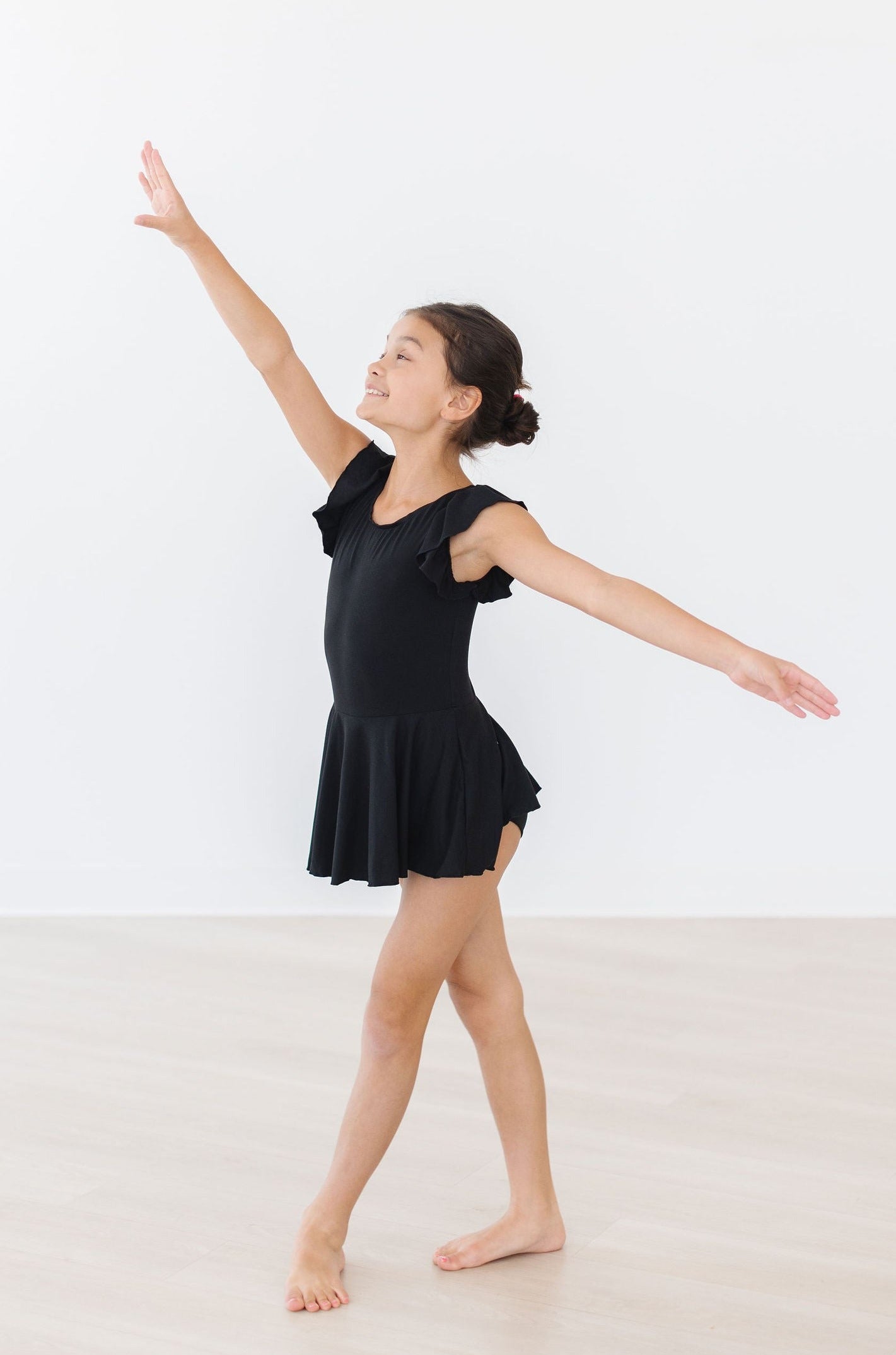 Black S/s Twirl Leotard