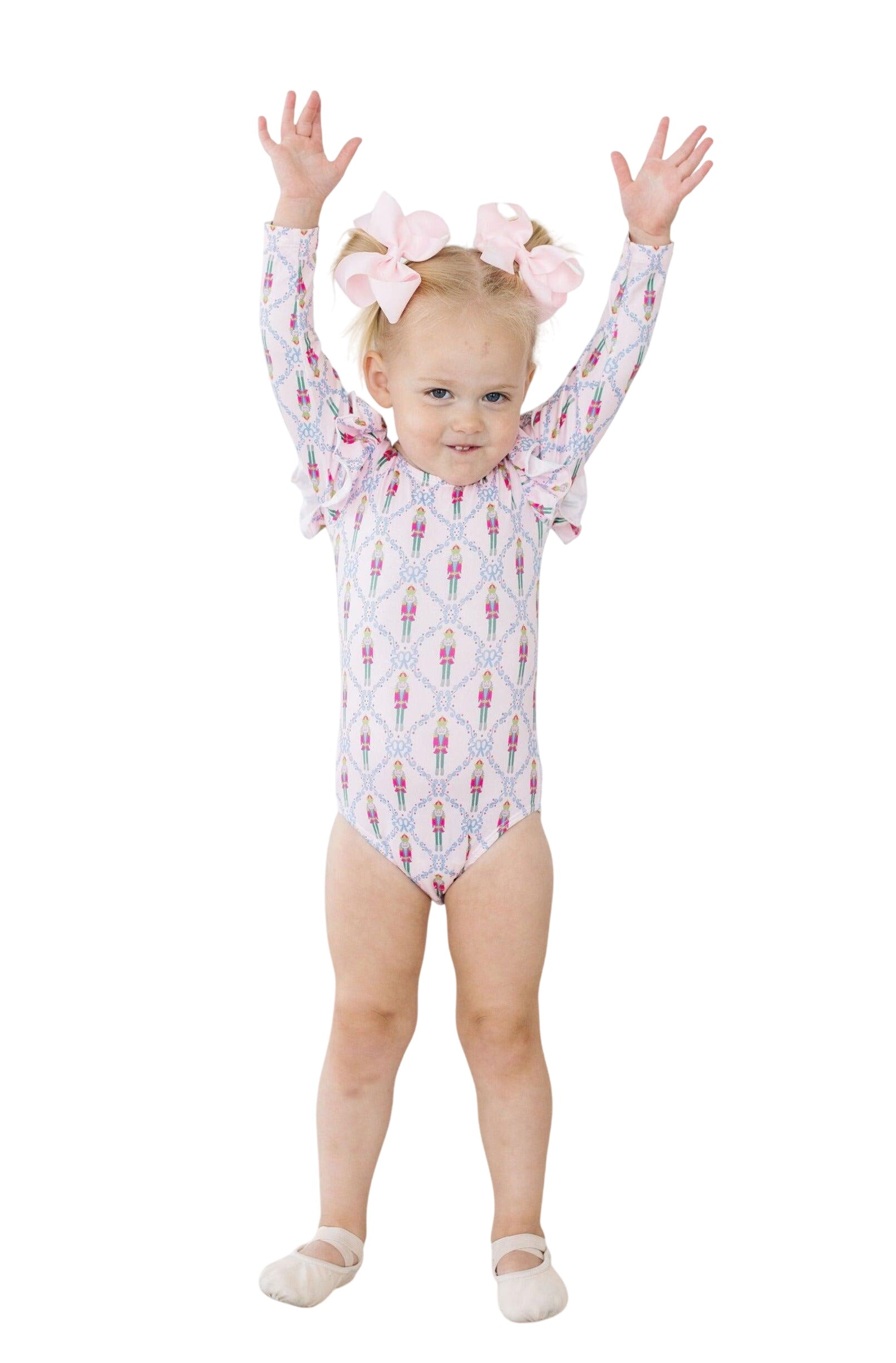 Pink Nutcracker L/s Flutter Sleeve Leotard