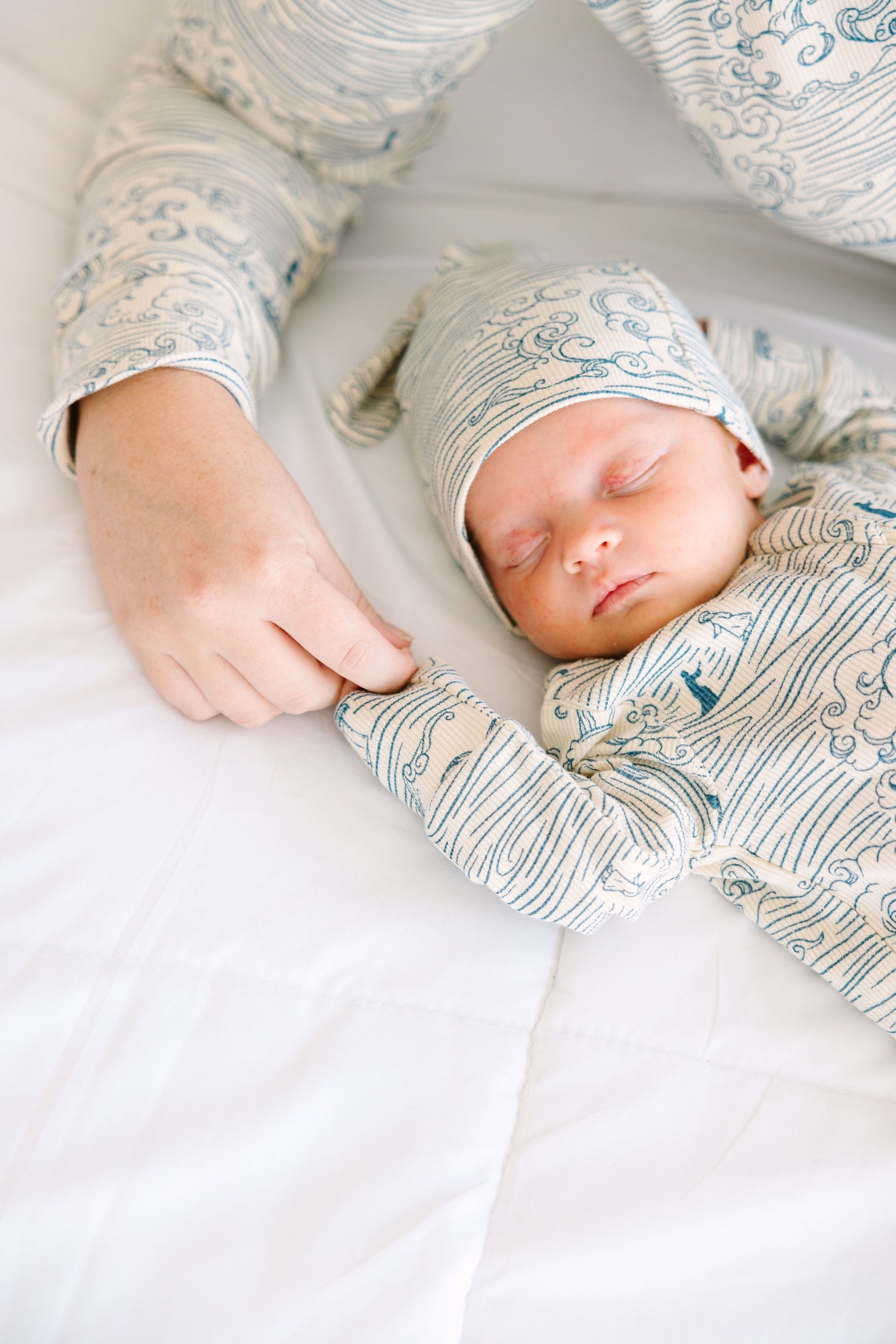 Walking On Water Knotted Hat Ribbed Cotton-bamboo Blend