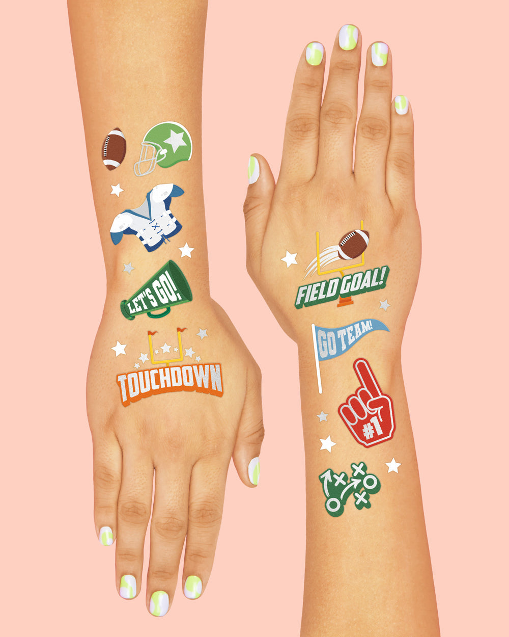 Football Tats - 60 Temporary Tattoos