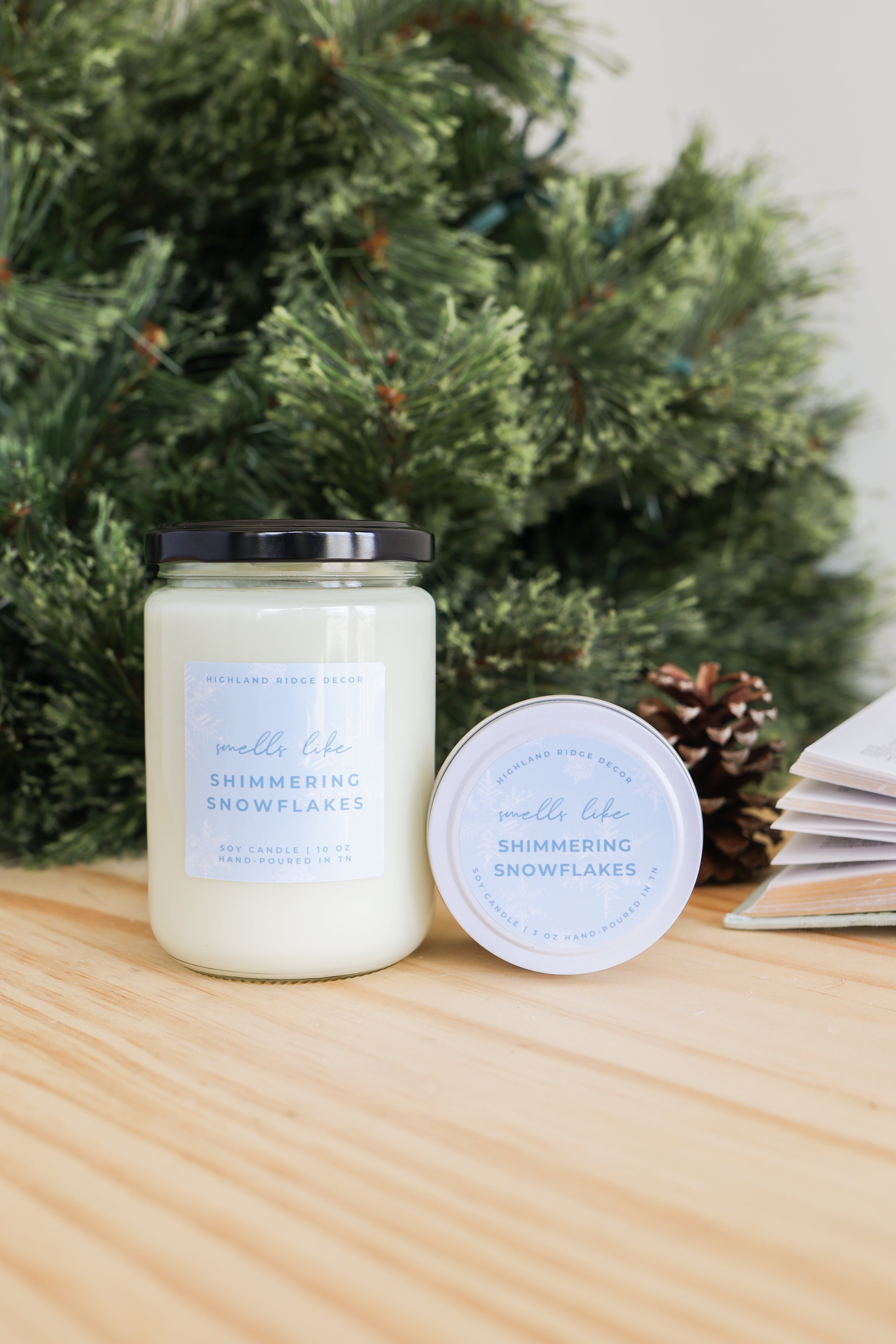 Shimmering Snowflakes Candle