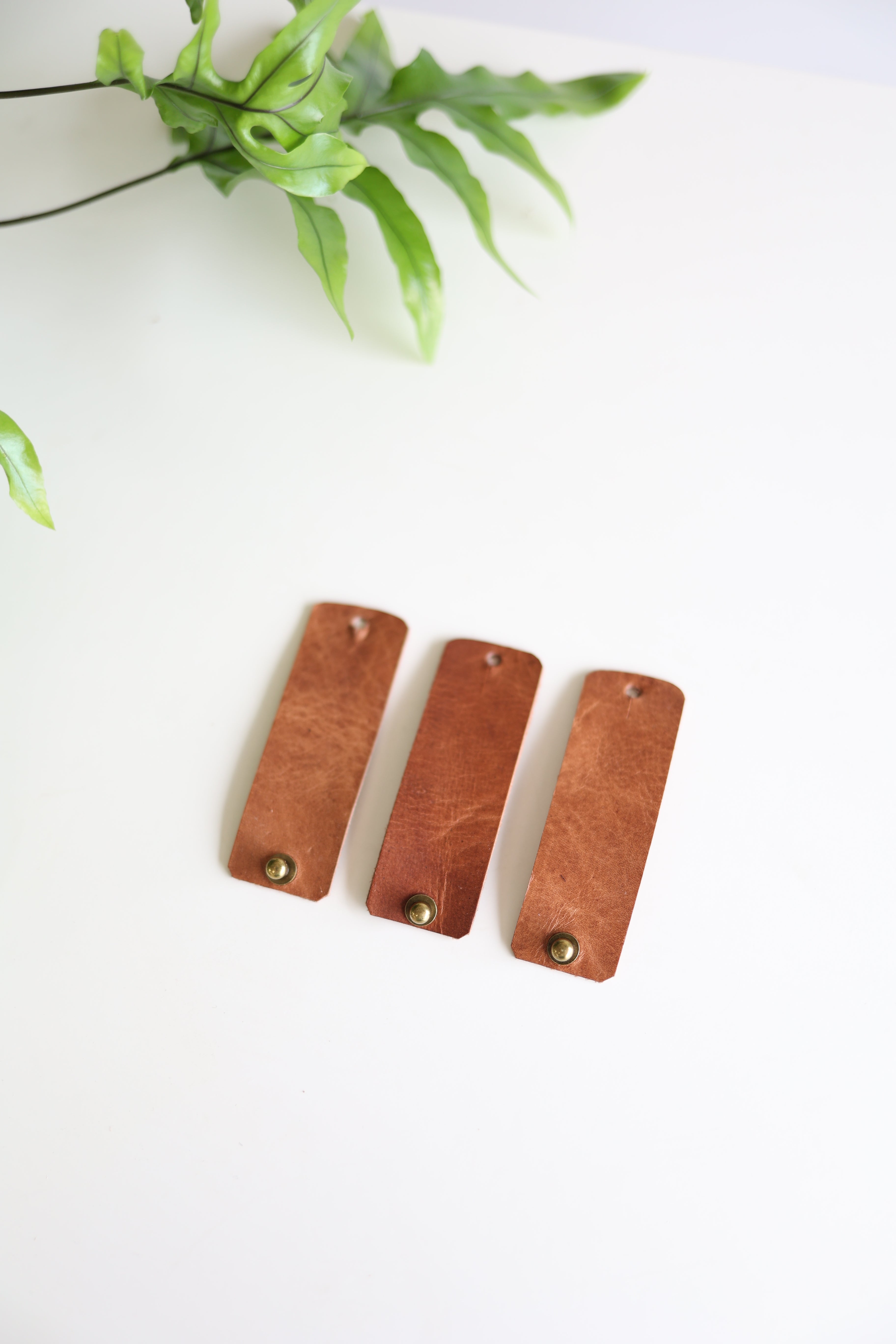 Leather Cord Keepers - Set Of 3