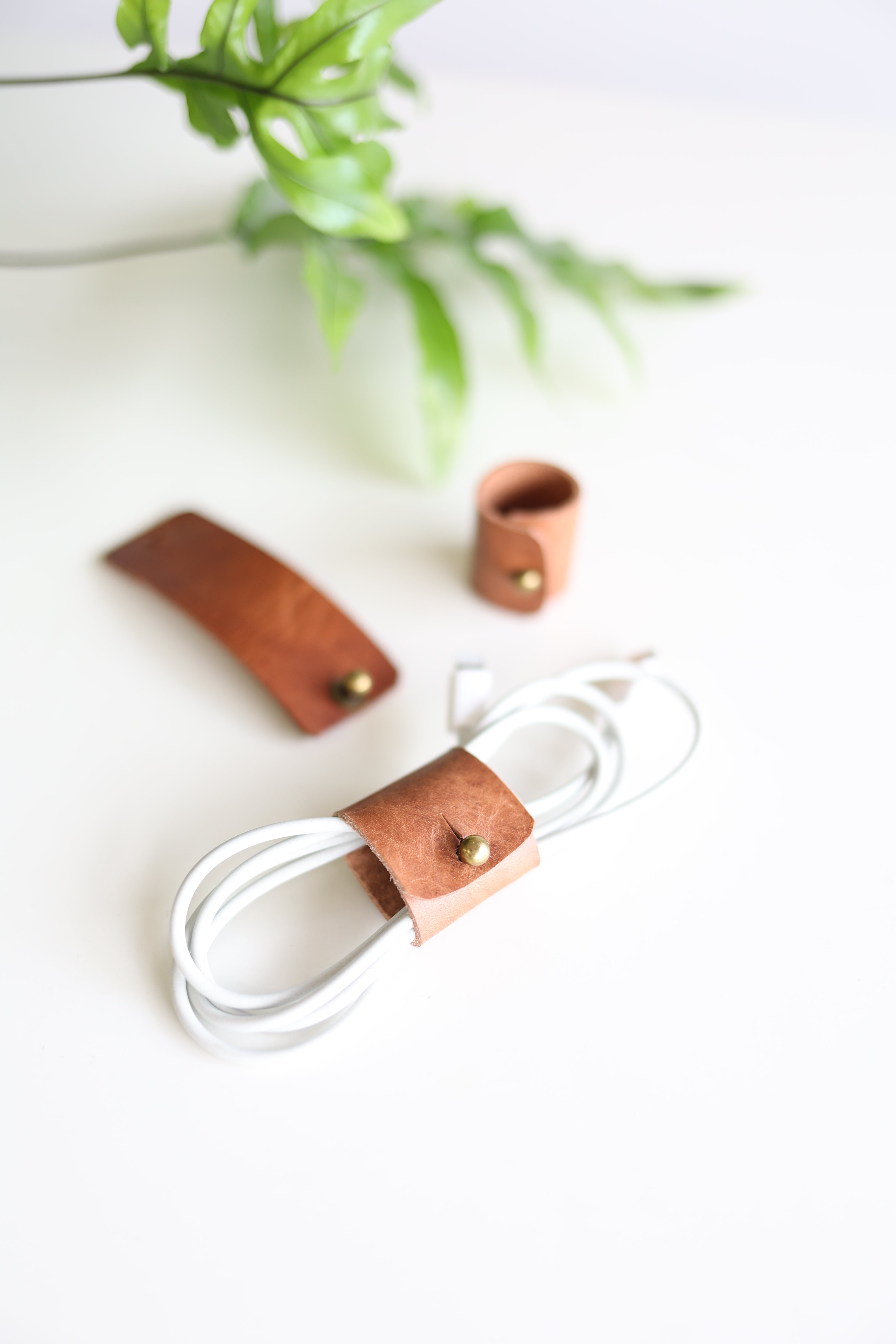 Leather Cord Keepers - Set Of 3