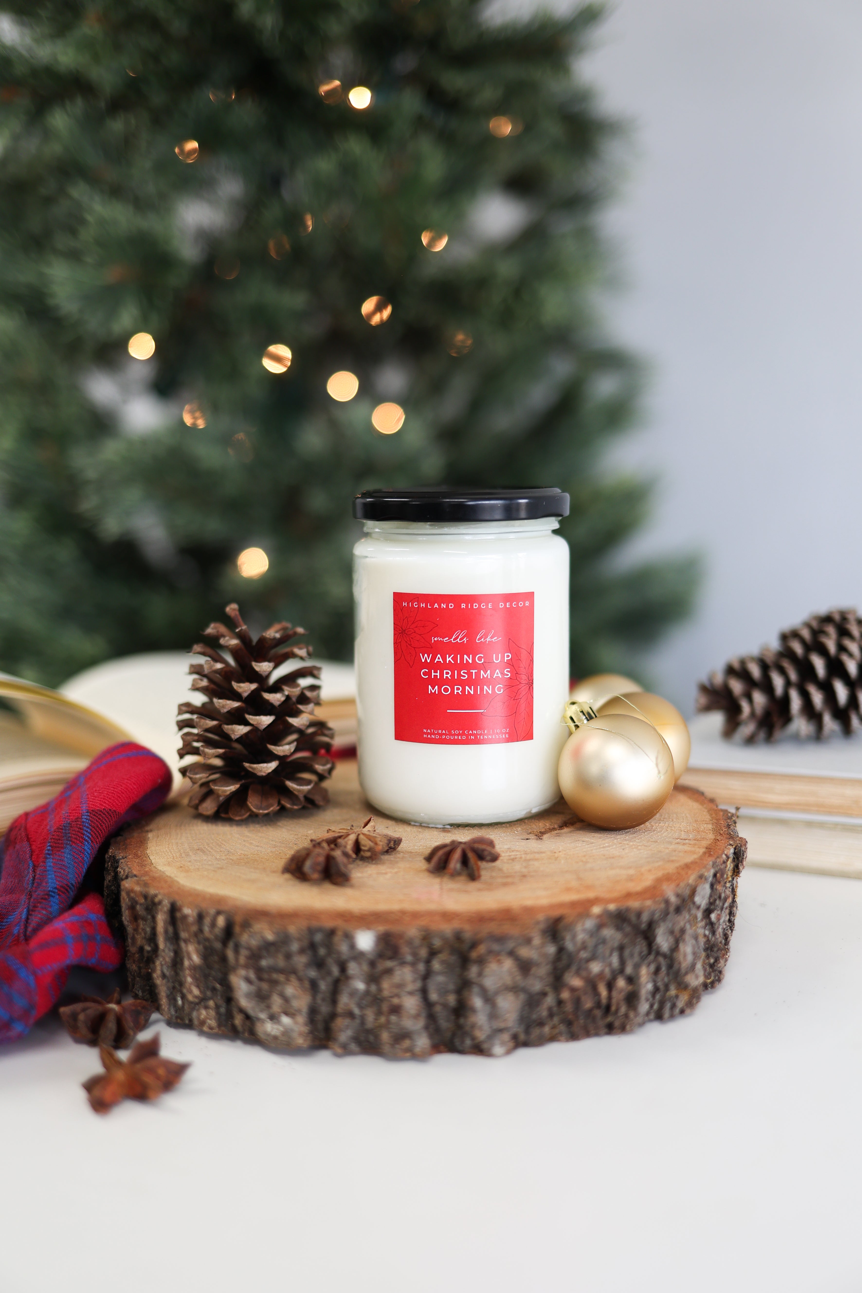 "waking Up Christmas Morning" Hand-poured Soy Candle - Warm Gingerbread