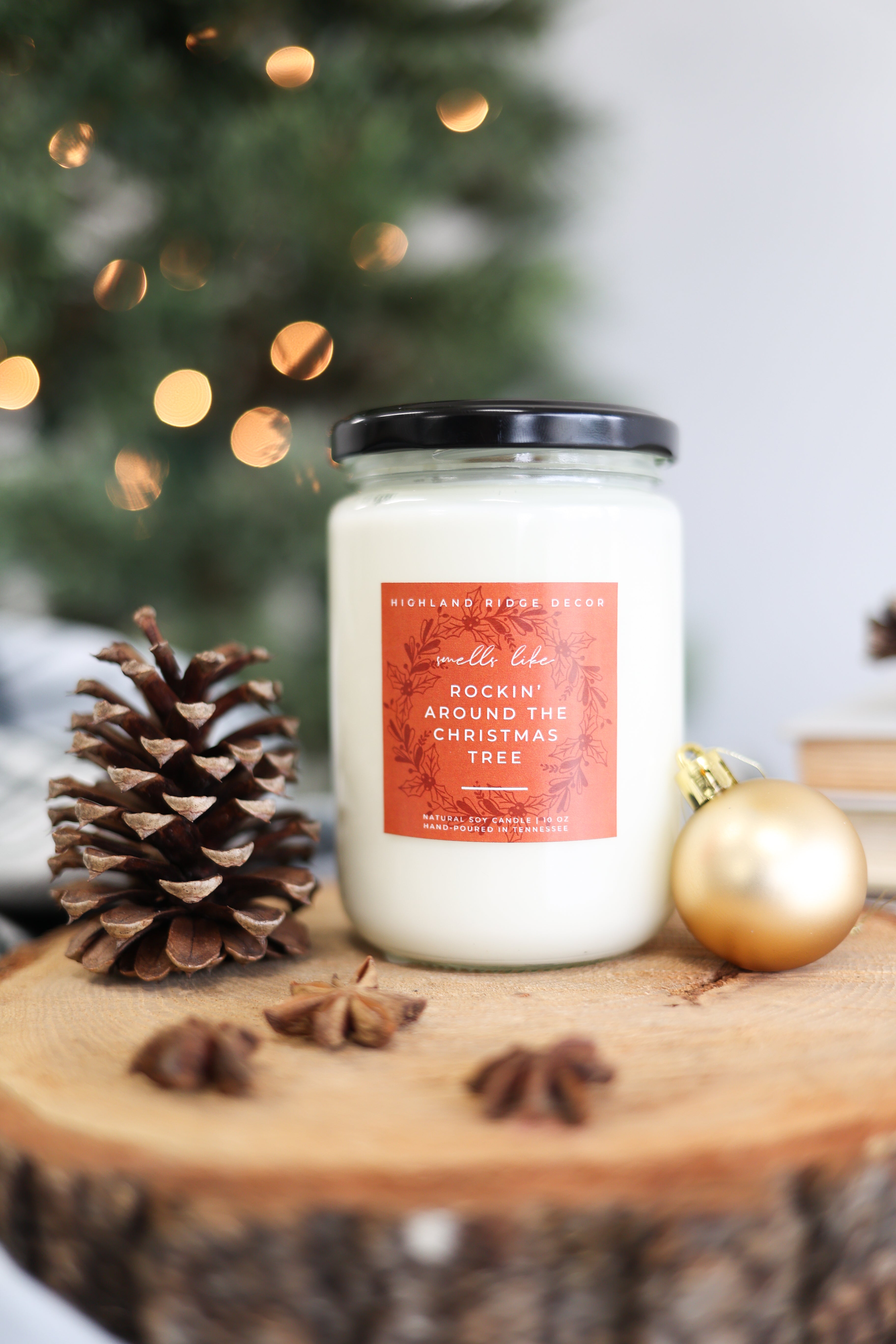 Orange Clove "rockin' Around The Christmas Tree" - Hand-poured Soy Candle