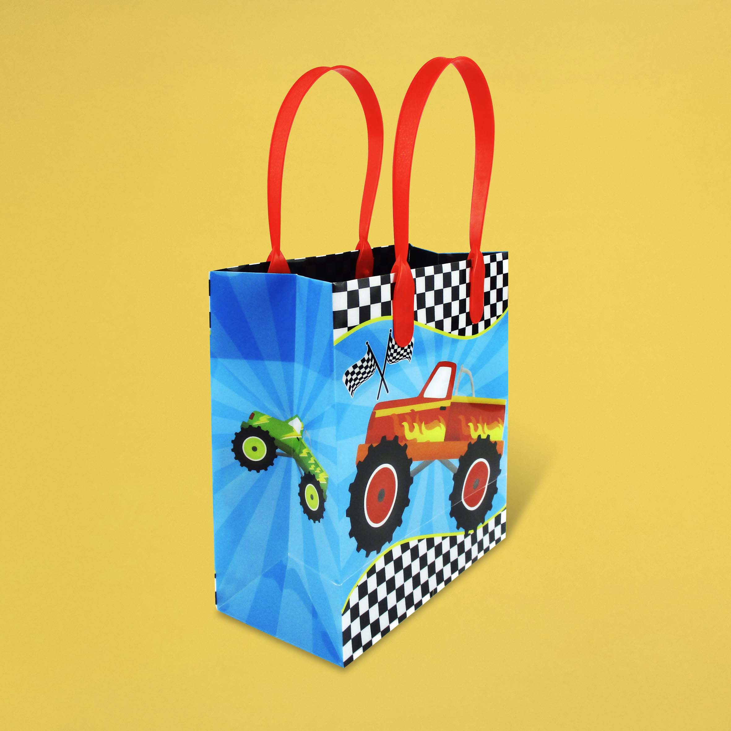 Monster Truck Themed Party Favor Bags Treat Bags - Set Of 6 Or 12