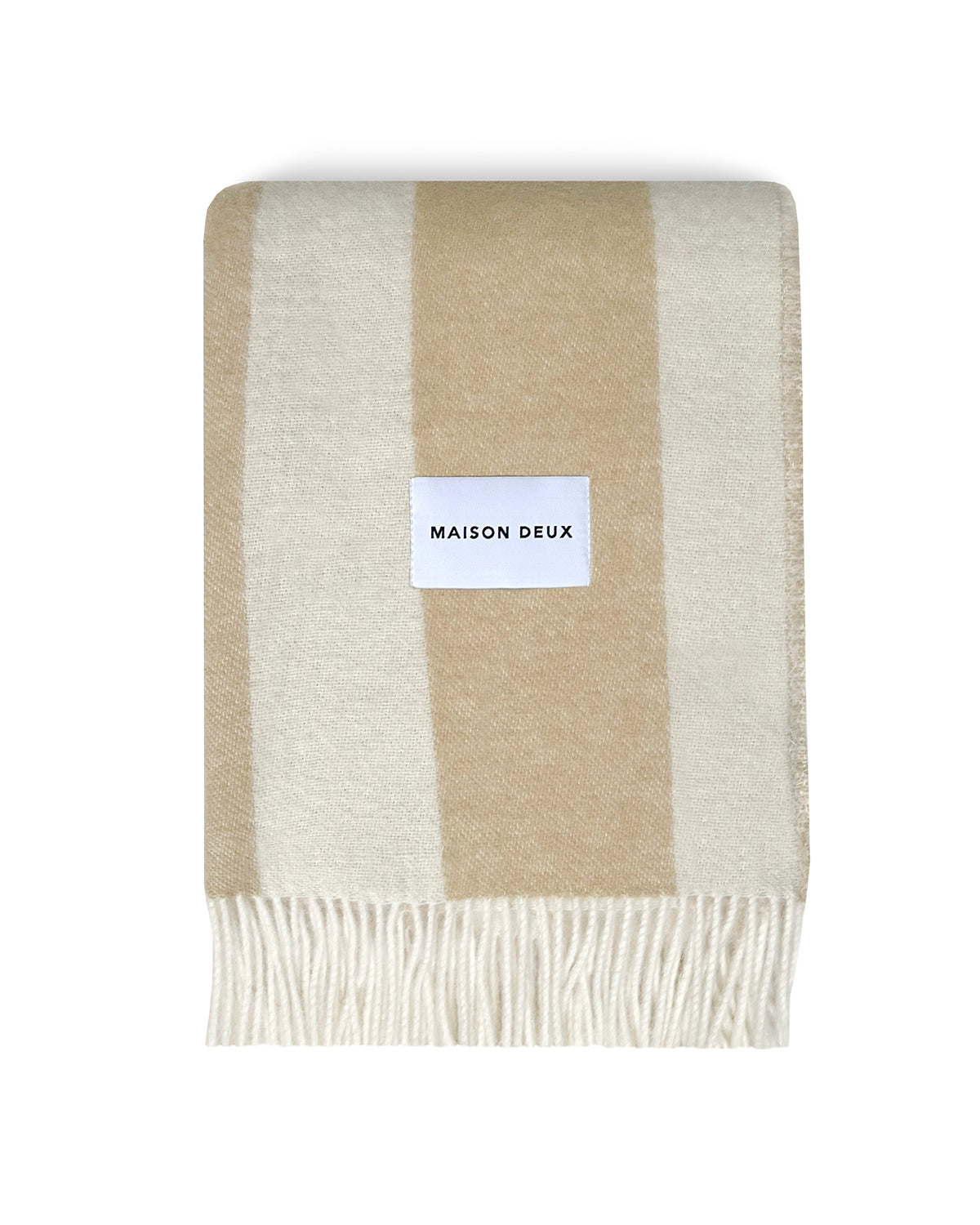 Maison Deux Blanket Rough Stripe Sand