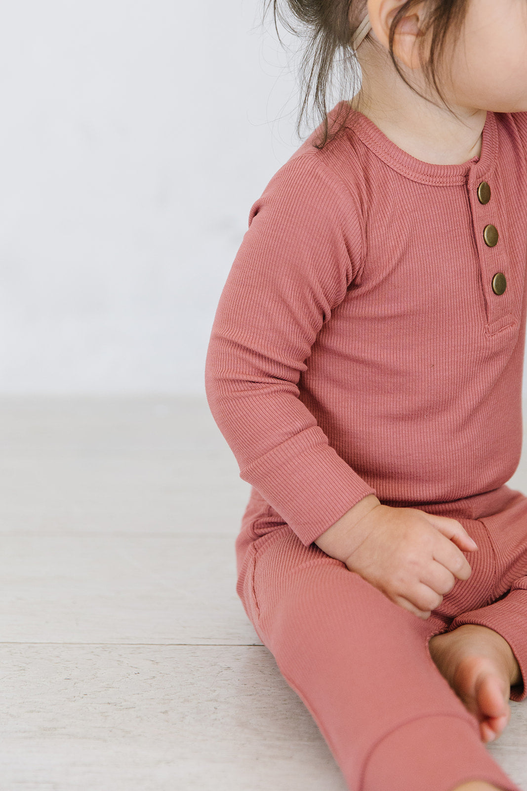 Rose Ribbed Two-piece Set