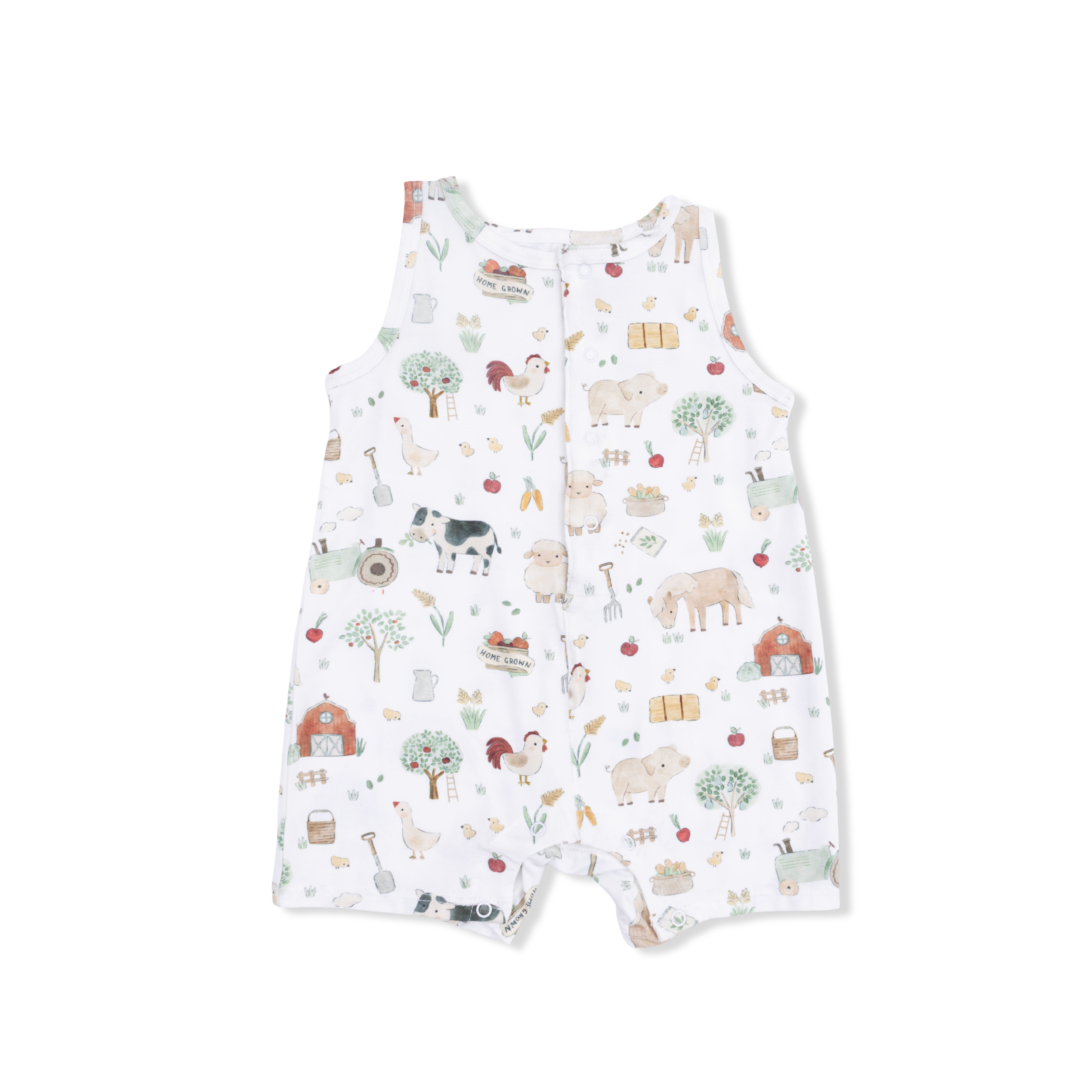 Cute Farm Animals Uni - Sleeveless Shortie Romper