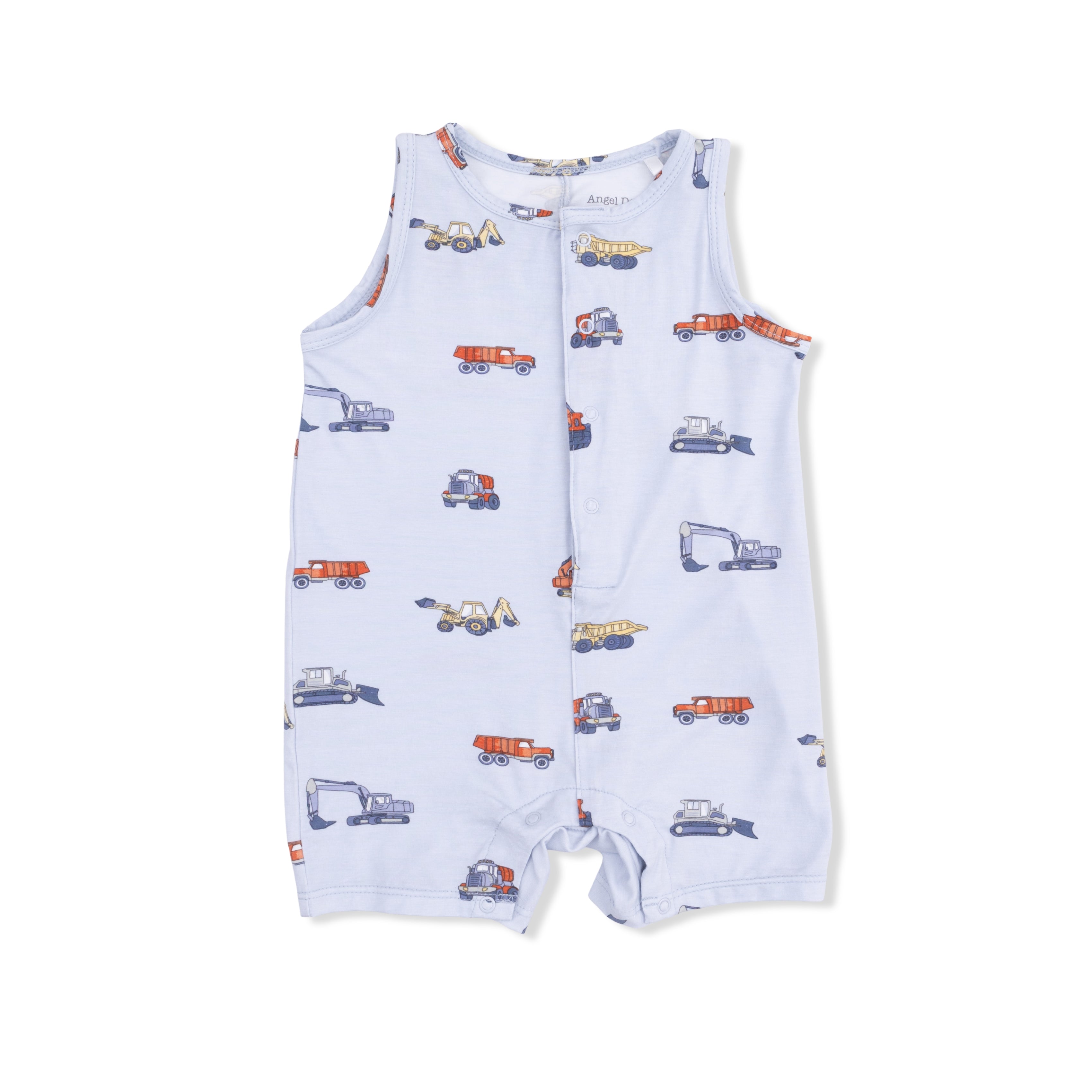Construction Vehicles - Sleeveless Shortie Romper
