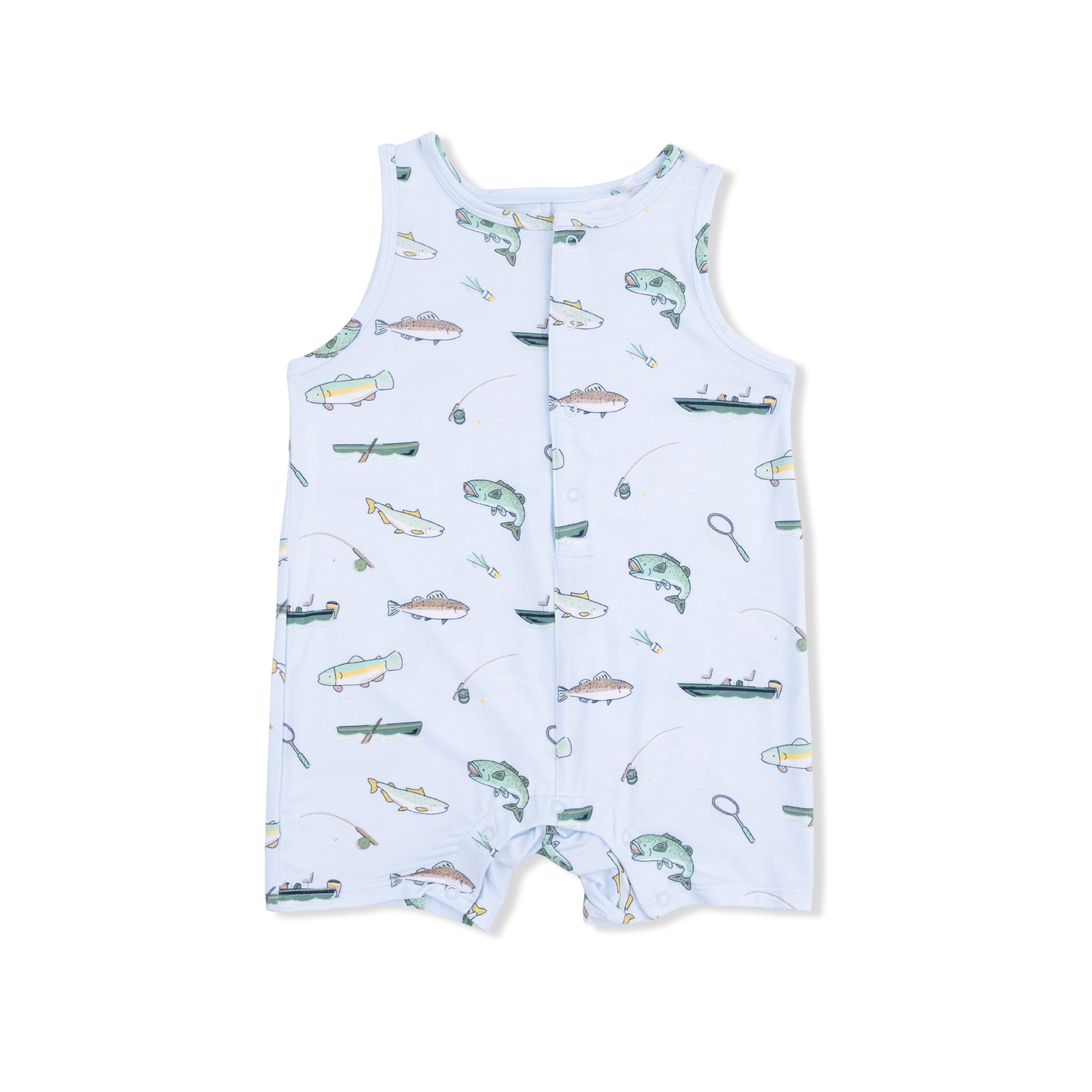 Fishing - Sleeveless Shortie Romper