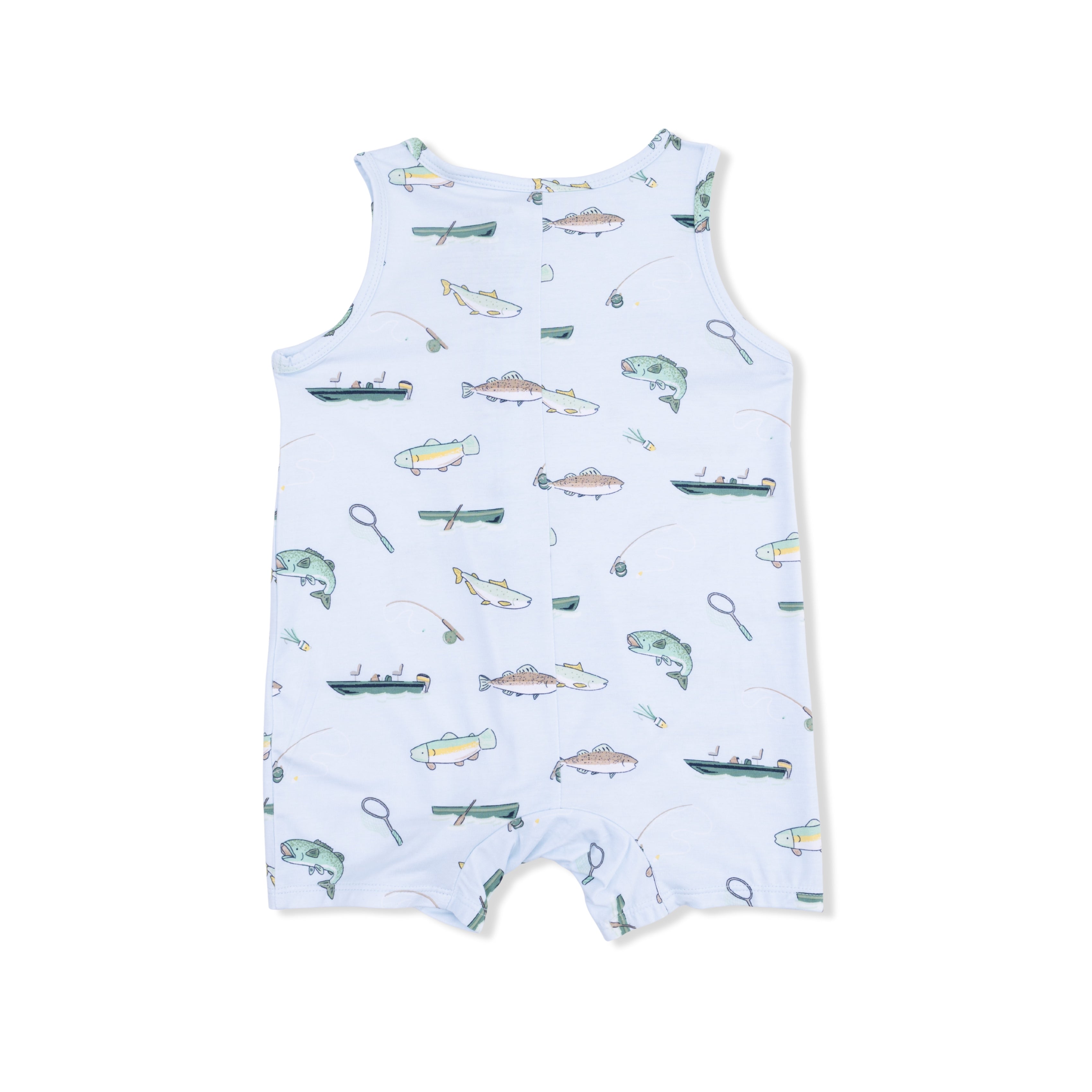 Fishing - Sleeveless Shortie Romper & Bucket Hat