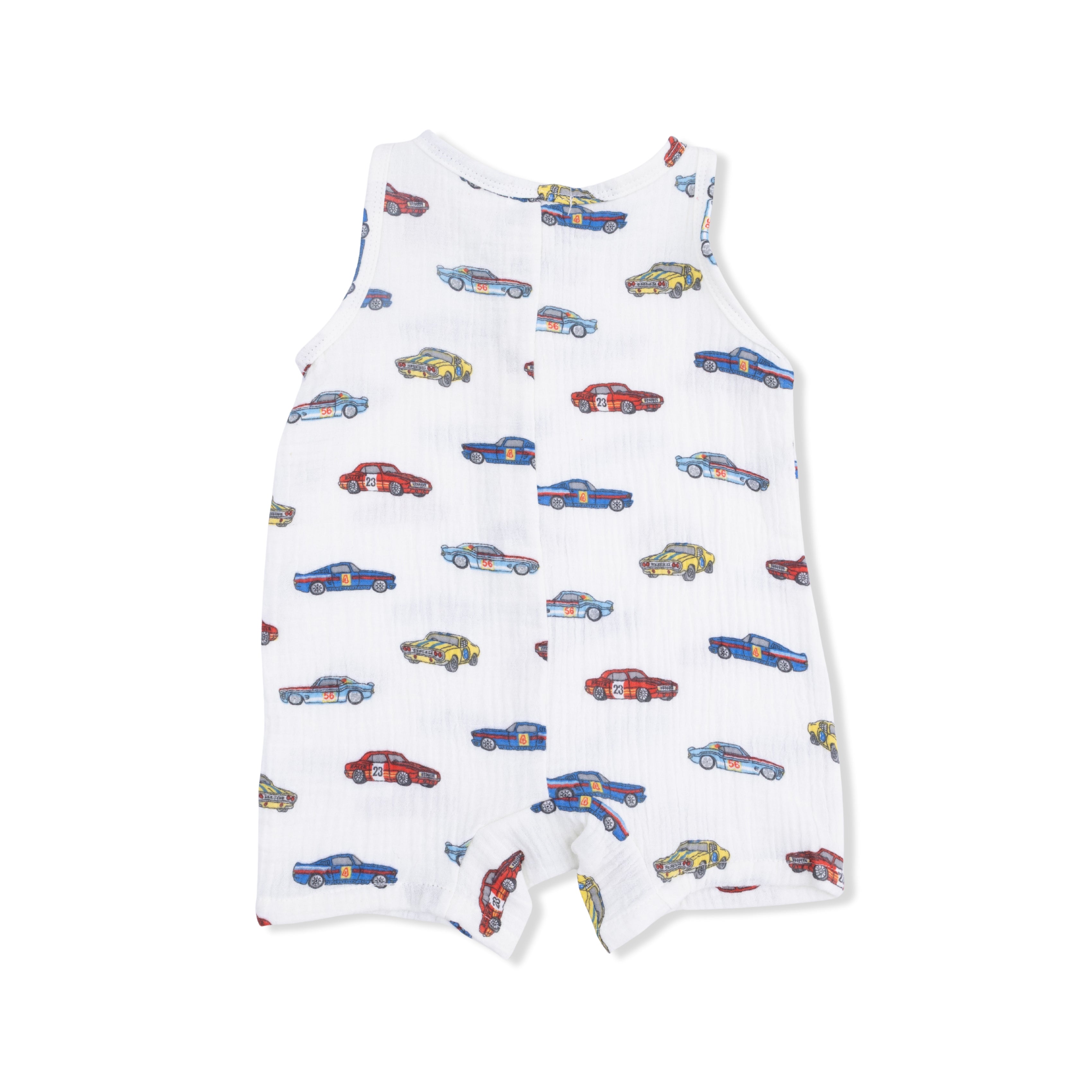 Race Cars - Sleeveless Shortie Romper