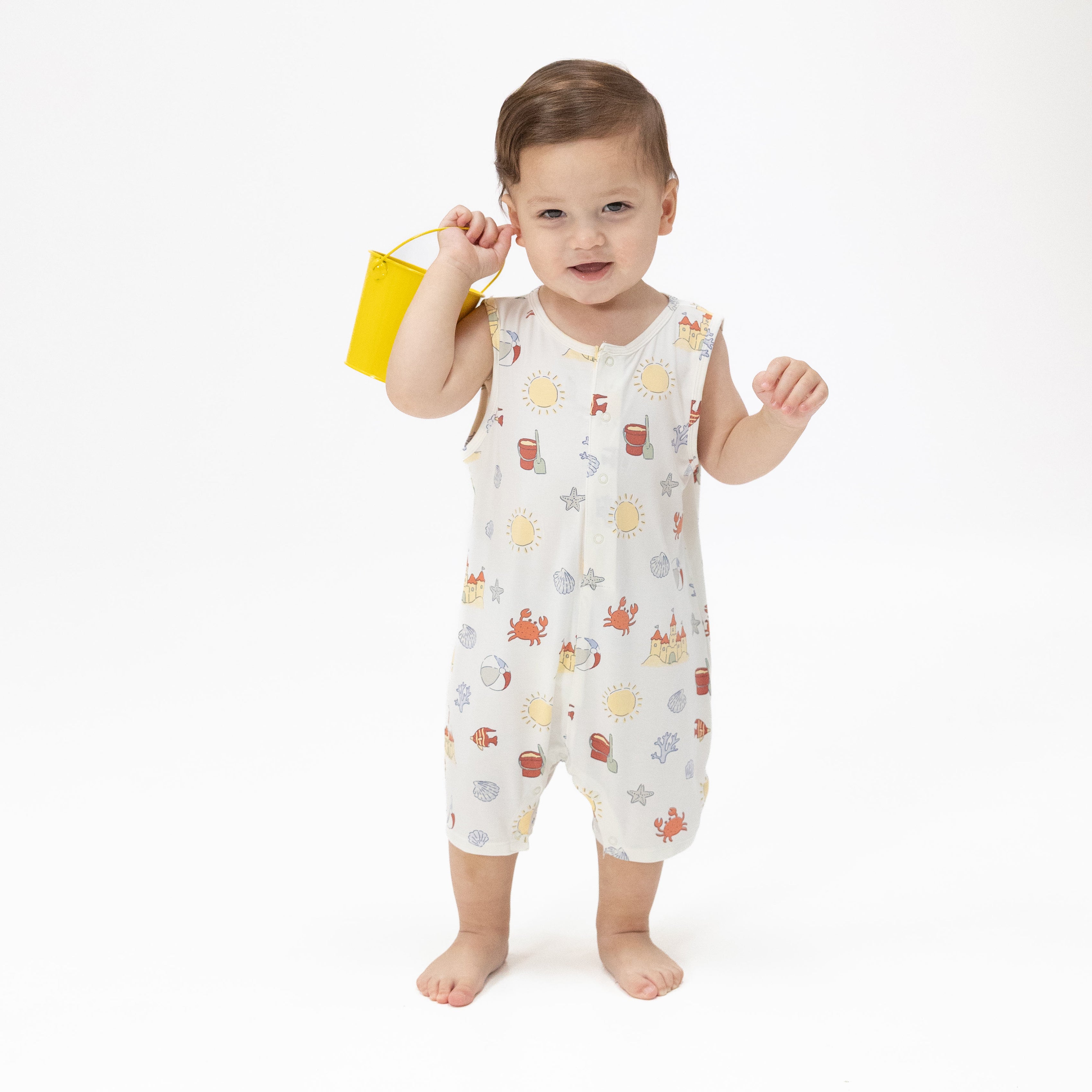 Sunny Sandcastles - Sleeveless Shortie Romper