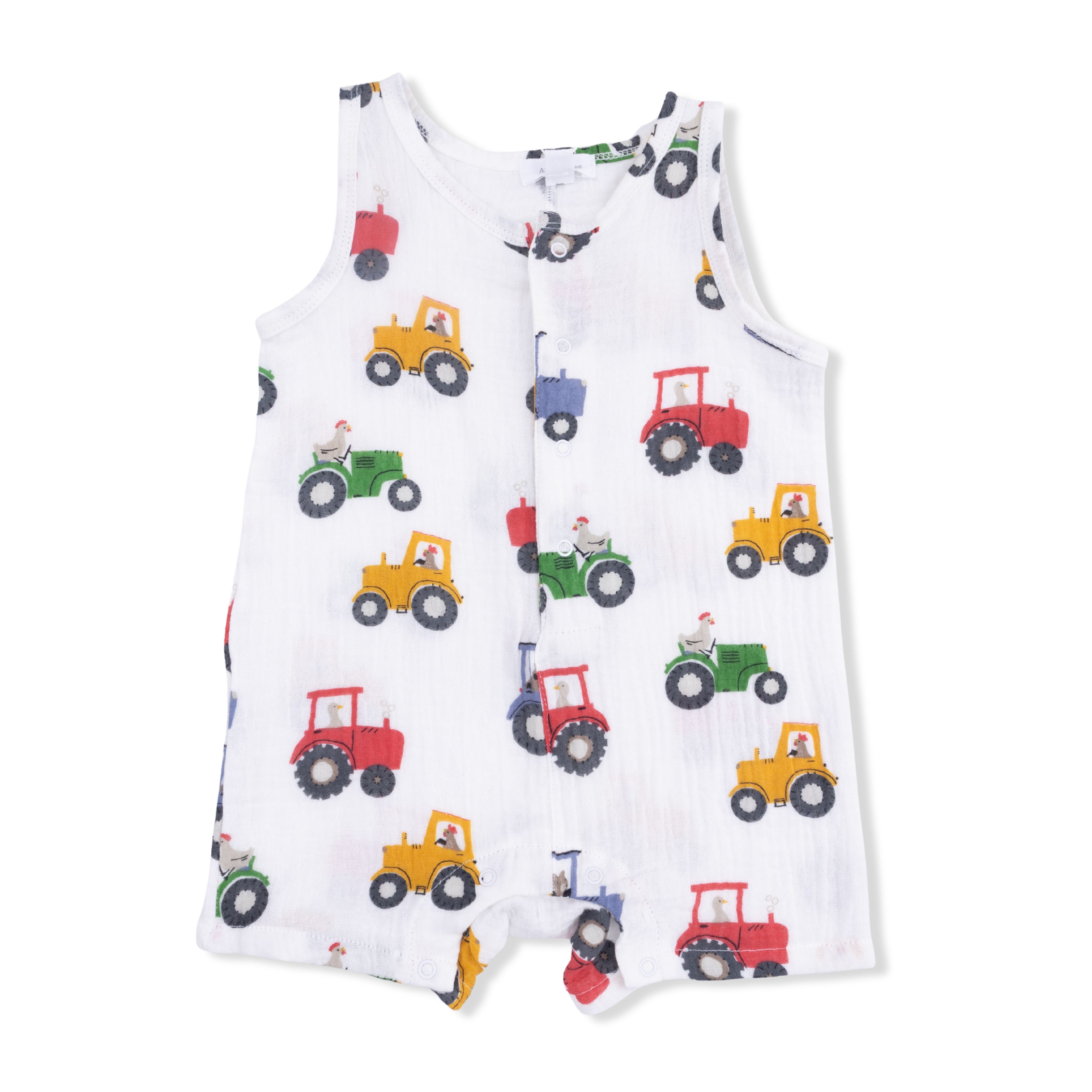 Tractor Friends - Sleeveless Shortie Romper