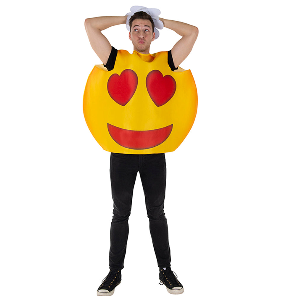 Hearts Smiley Costume - Adults