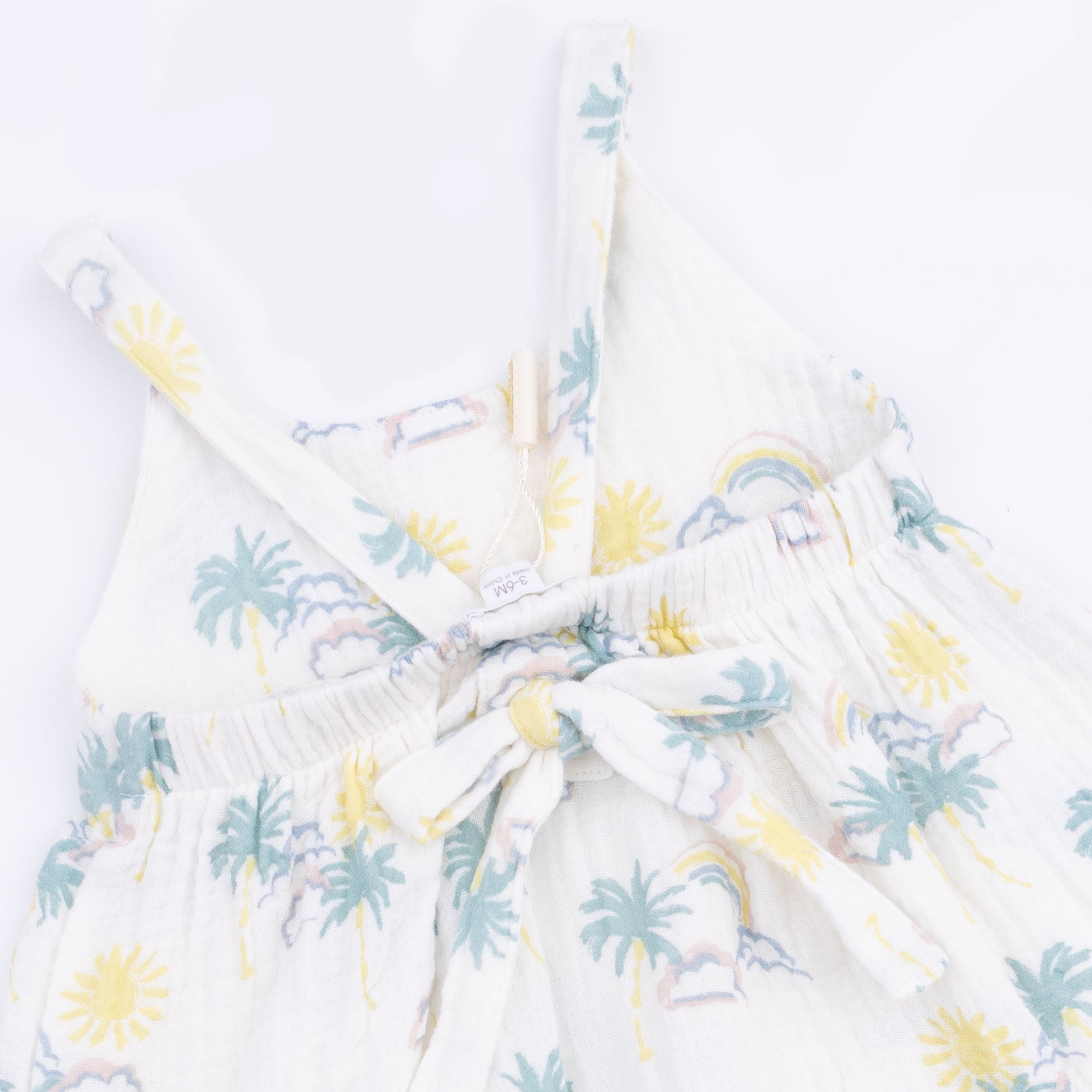 Palm Trees And Rainbows - Tie Back Romper