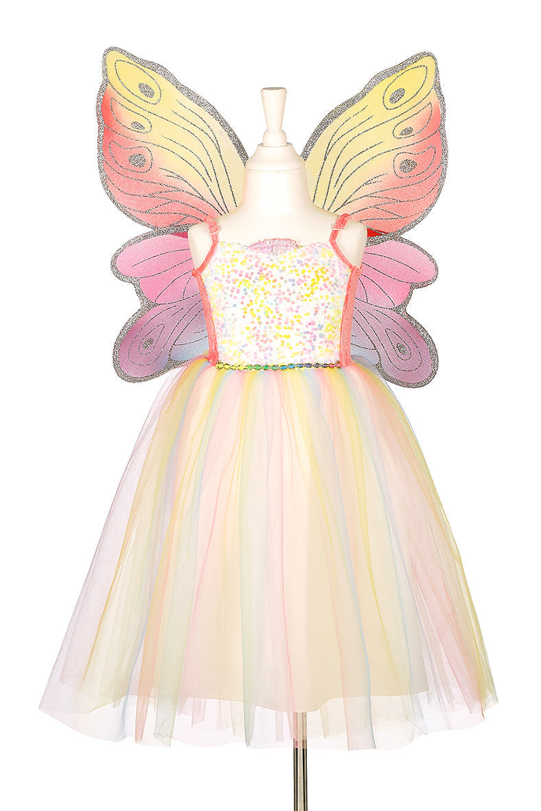 Valerie Fairy Costume – Dress And Wings Set (multicolor) - Role-play For Children (2 Sizes)