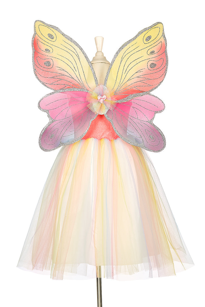 Valerie Fairy Costume – Dress And Wings Set (multicolor) - Role-play For Children (2 Sizes)