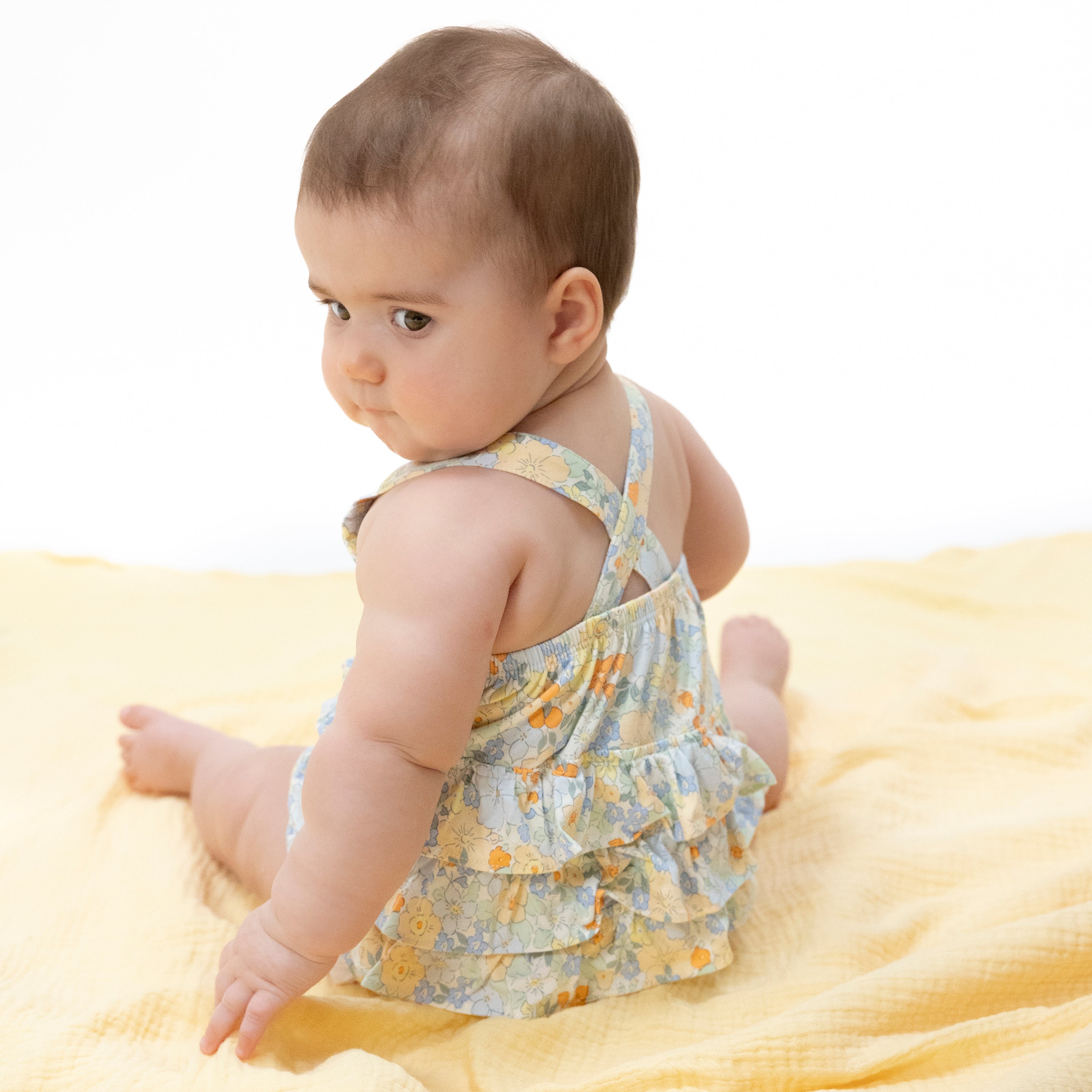 Georgia Floral - Ruffle Sunsuit