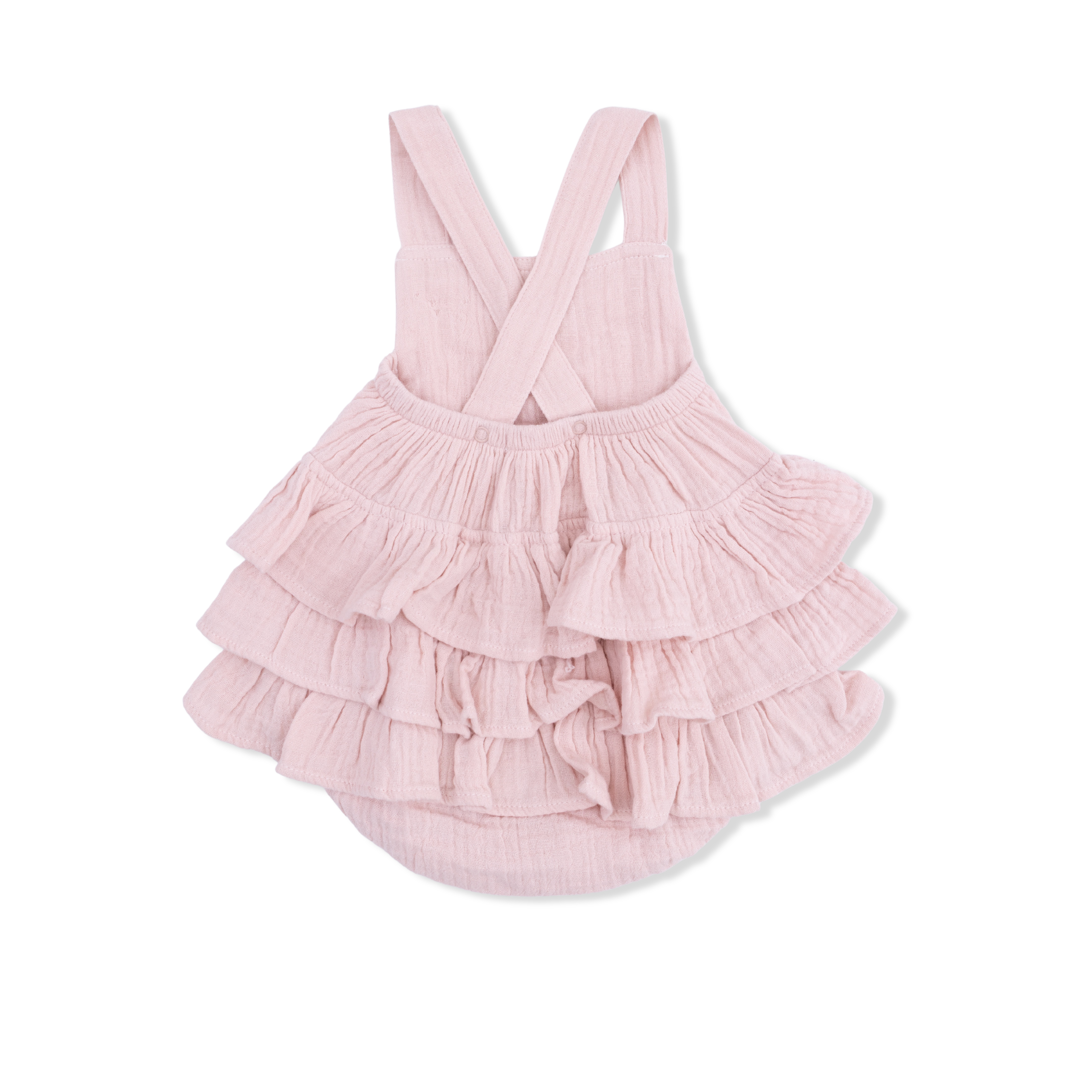 Solid Muslin Lotus - Ruffle Sunsuit