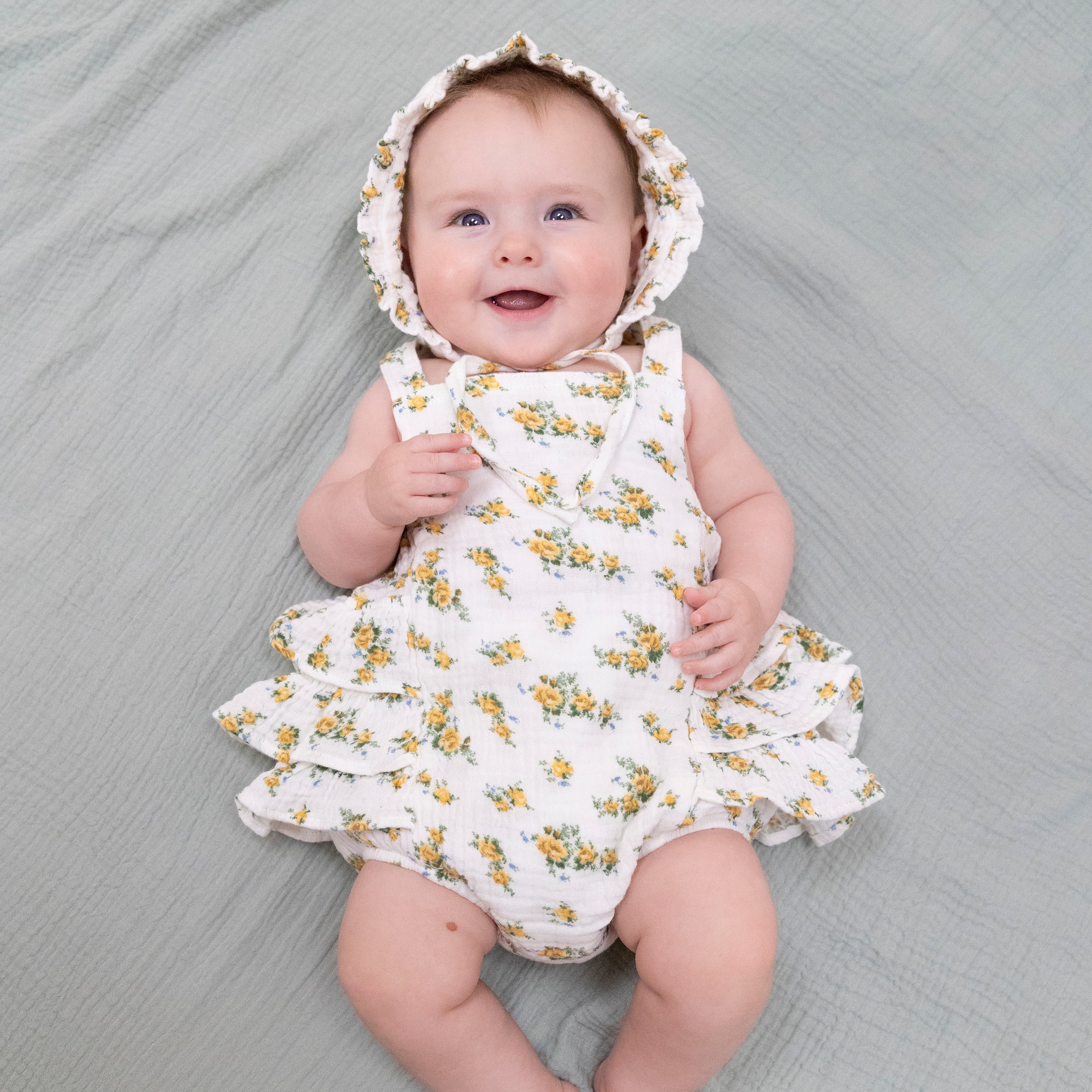 Sunshine Roses - Ruffle Sunsuit