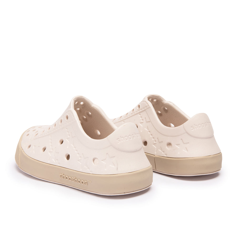 Toddler Perforated Slip On Water Sneakers in Cream - Curbside