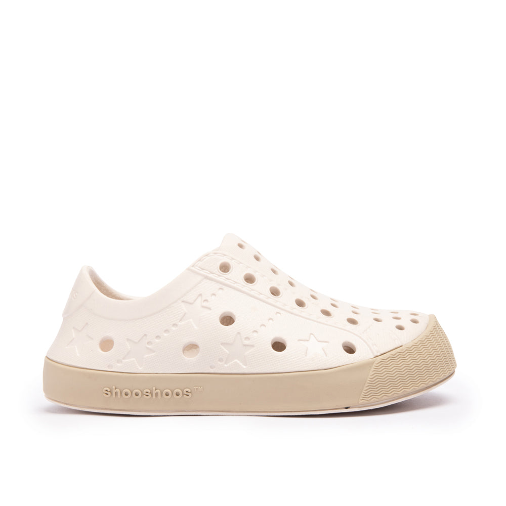 Toddler Perforated Slip On Water Sneakers in Cream - Curbside