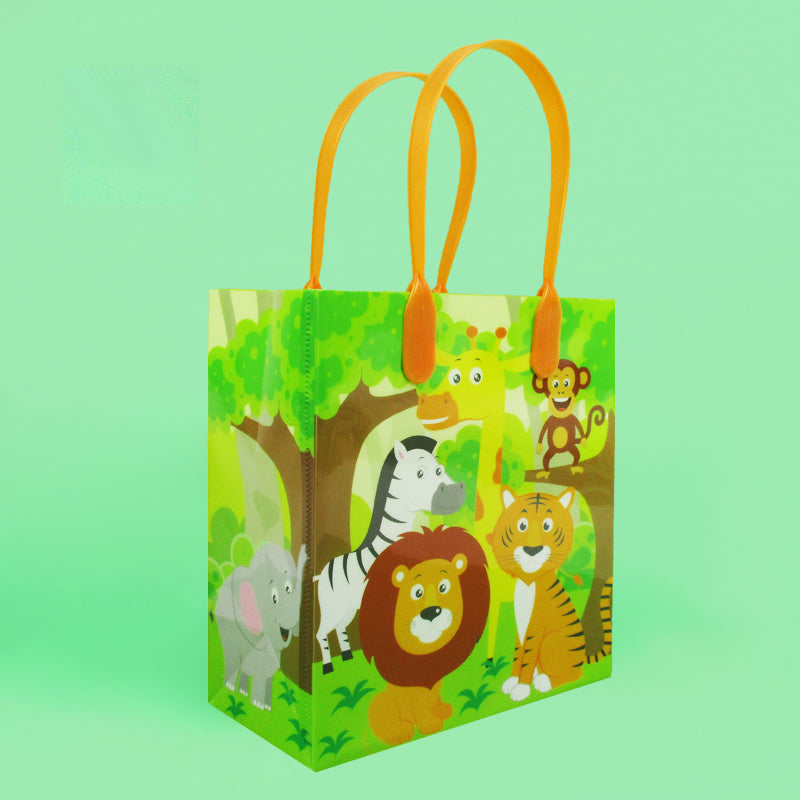 Safari Jungle Animals Party Favor Bags Treat Bags - Set Of 6 Or 12