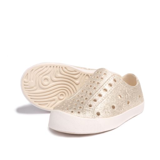 Toddler Girls Perforated Slip On Water Sneakers in Champagne - Famous