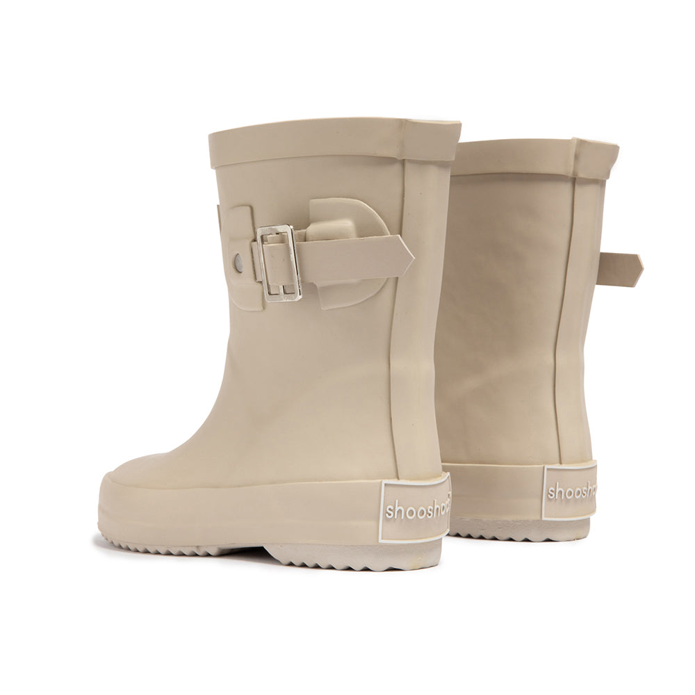Toddler Rain Boots in Cream - Captain Peabody