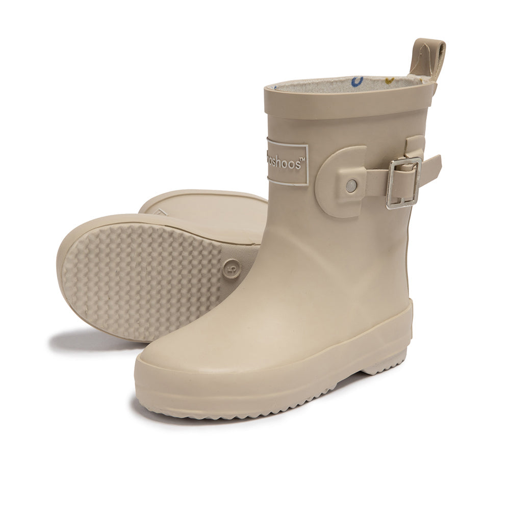 Toddler Rain Boots in Cream - Captain Peabody