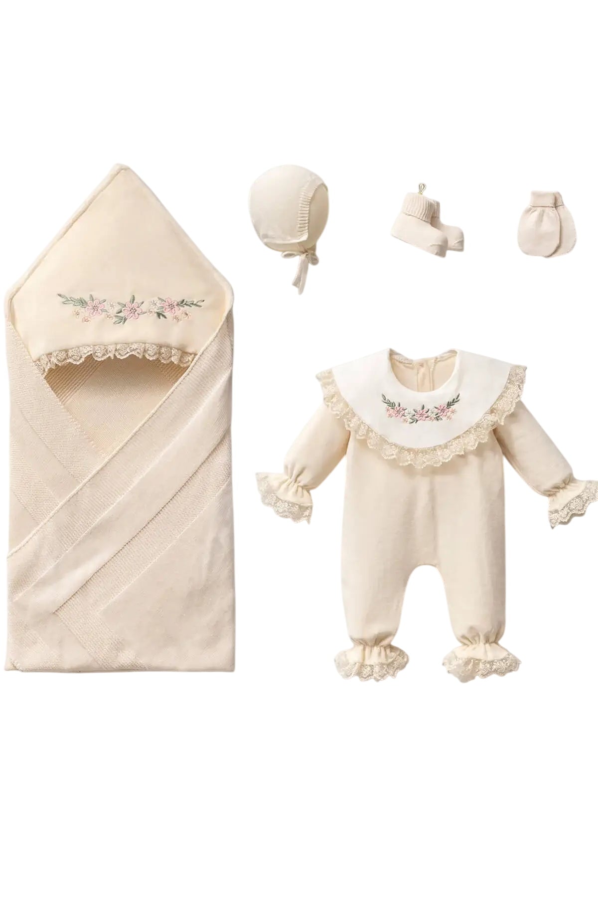 Giulia Newborn Knitwear Coming Home Outfit Set (5 Pcs)