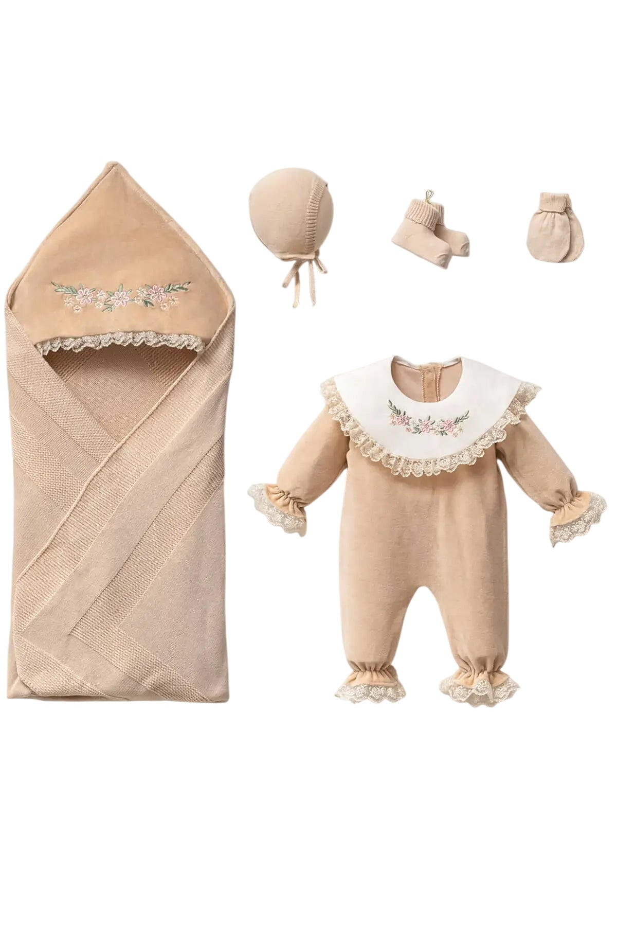 Giulia Newborn Knitwear Coming Home Outfit Set (5 Pcs)