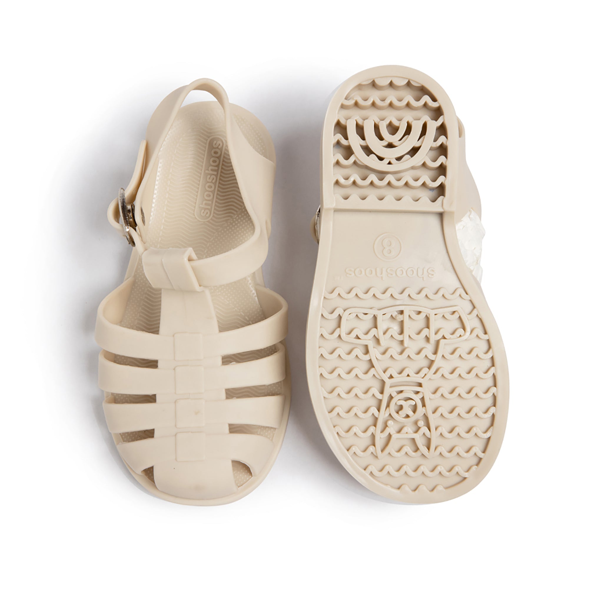 Toddler Jelly Sandals in Cream - Seger
