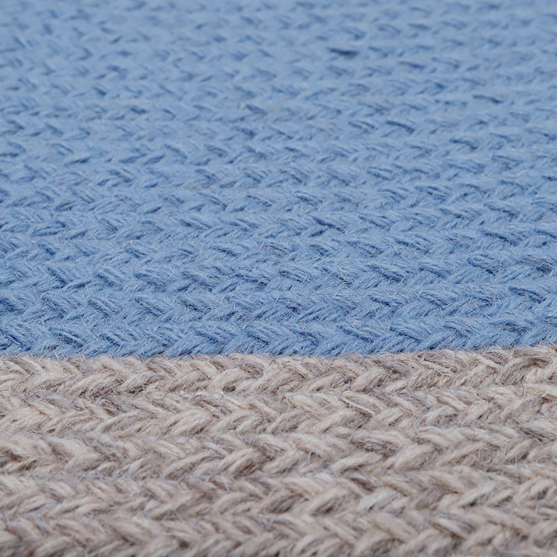 Nolan Blue Braided Wool Children's Rug