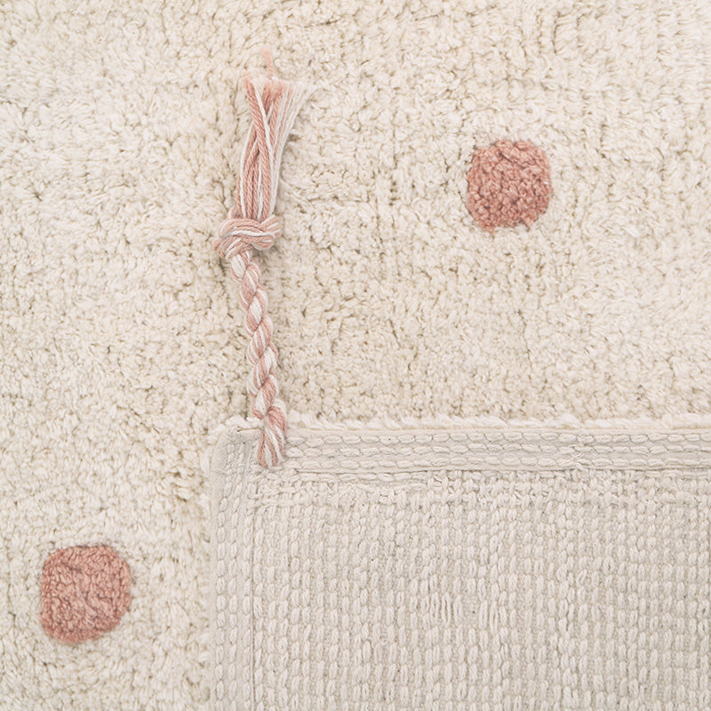 Nümi Pink Nude Children's Rug With Dots