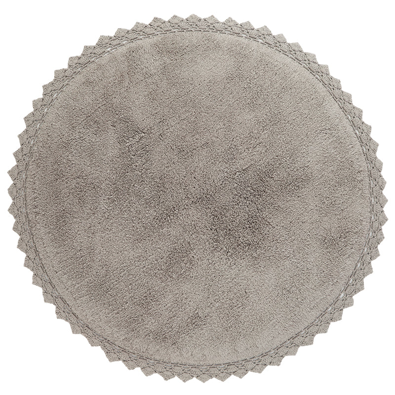Perla Gray Crochet Finish Rug